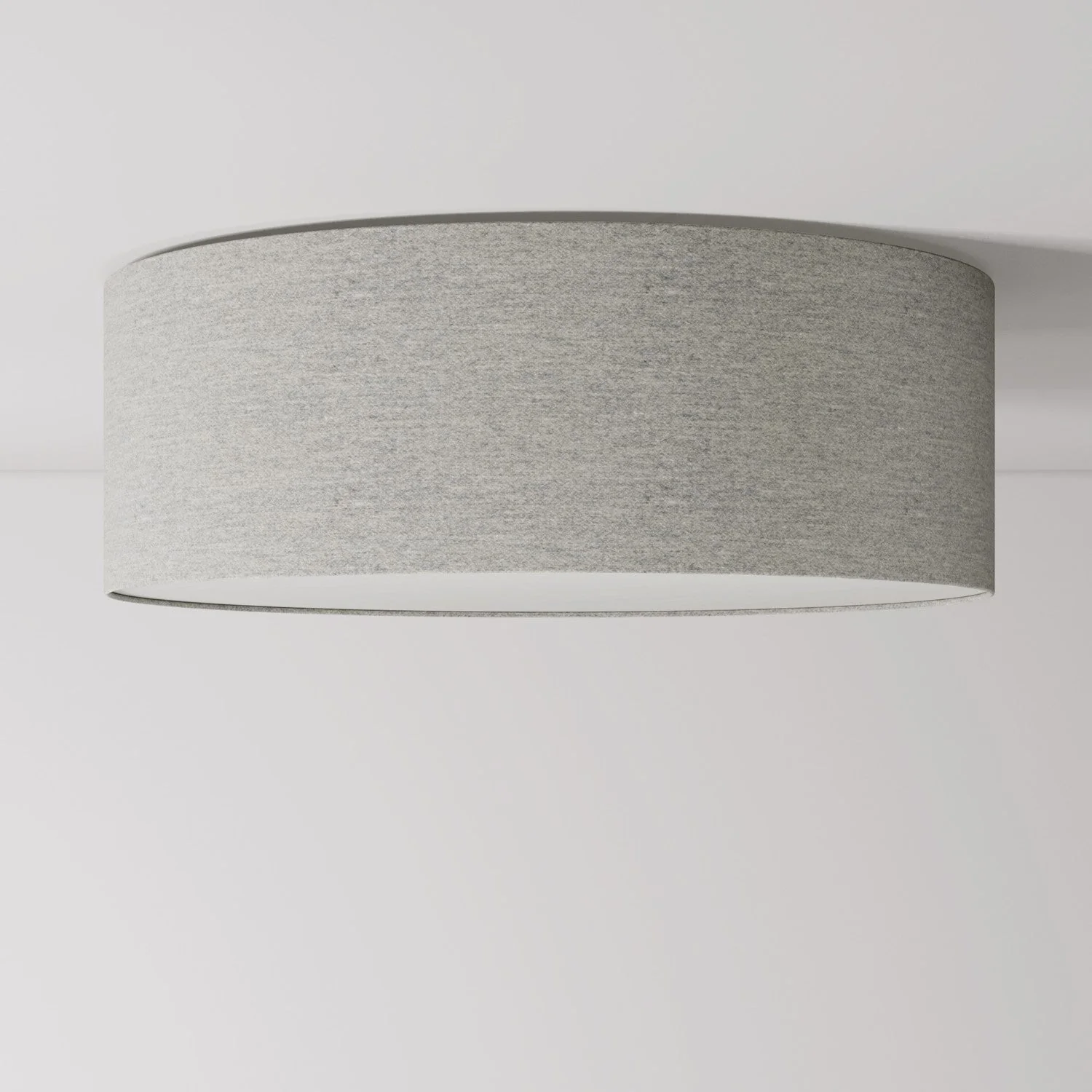 Large fabric ceiling light - Made in Italy - Light Grey Wool