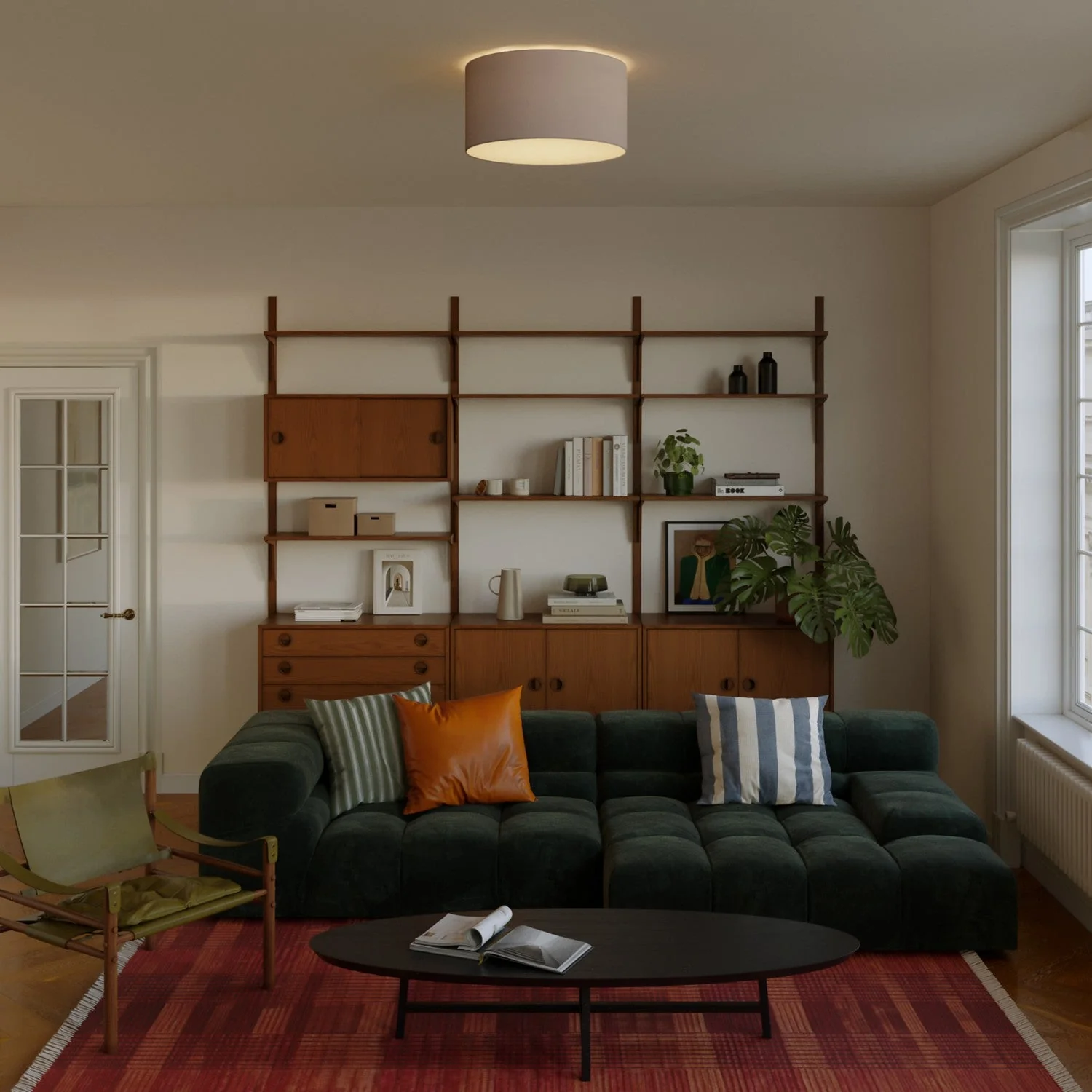 Medium Arenal ash fabric ceiling light - Made in Italy - Image 2