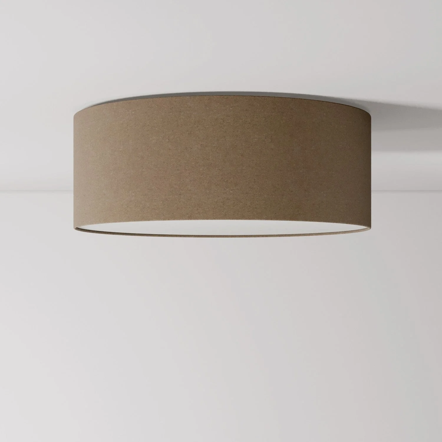 Medium Slim fabric ceiling light - Made in Italy - Brown Wool