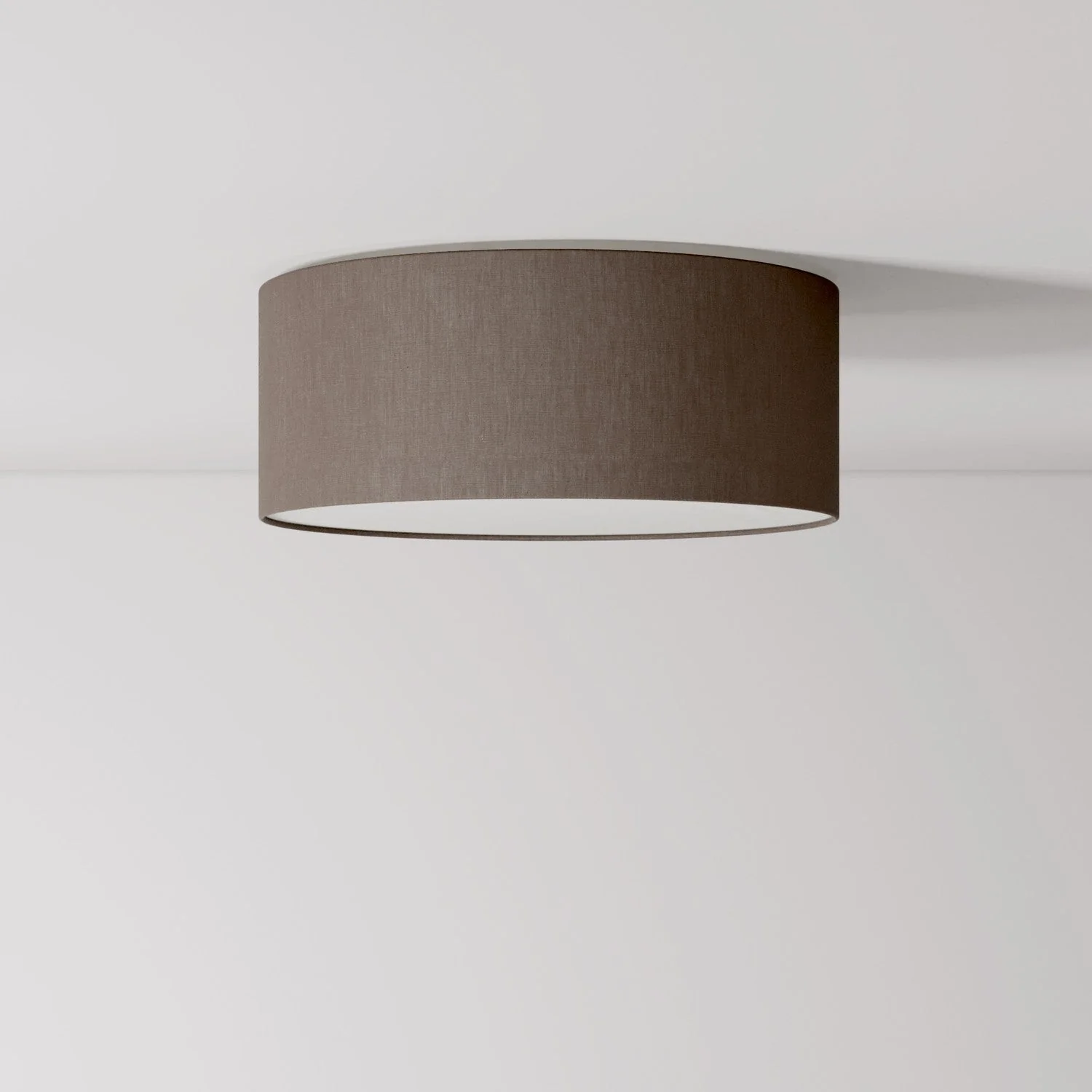 Small Camelot brown fabric ceiling light – Made in Italy