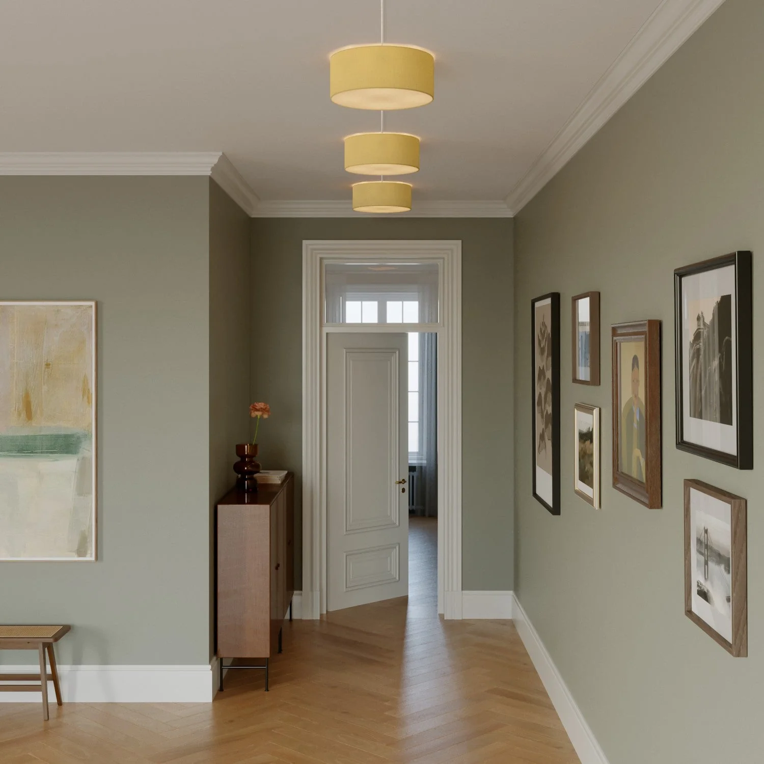 Small Fabric Ceiling Light - Made in Italy - Arenal Gold - Image 2