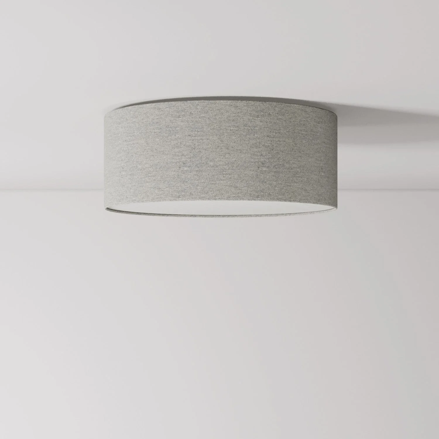 Small fabric ceiling light - Made in Italy - Light Gray Wool