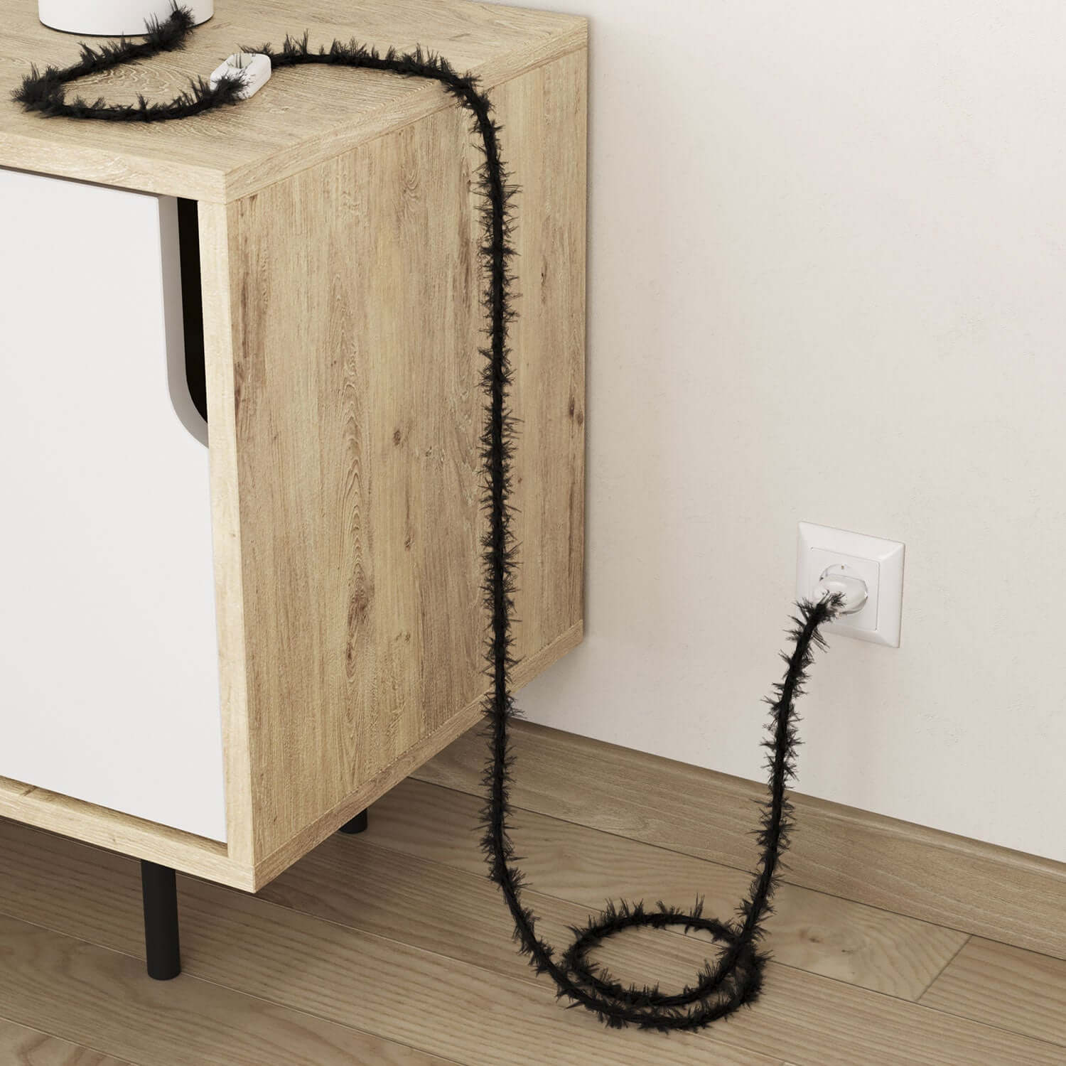 Carbon Black Marlene fabric electrical cable - The Original Creative Cables, ideal for creative chandeliers - TP04 - Image 3