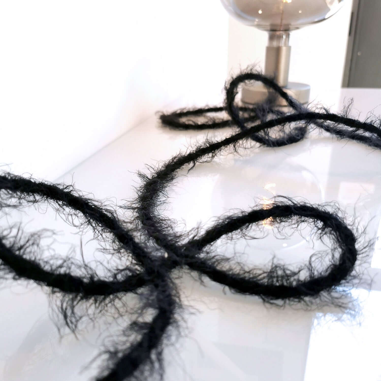 Carbon Black Marlene fabric electrical cable - The Original Creative Cables, ideal for creative chandeliers - TP04 - Image 7
