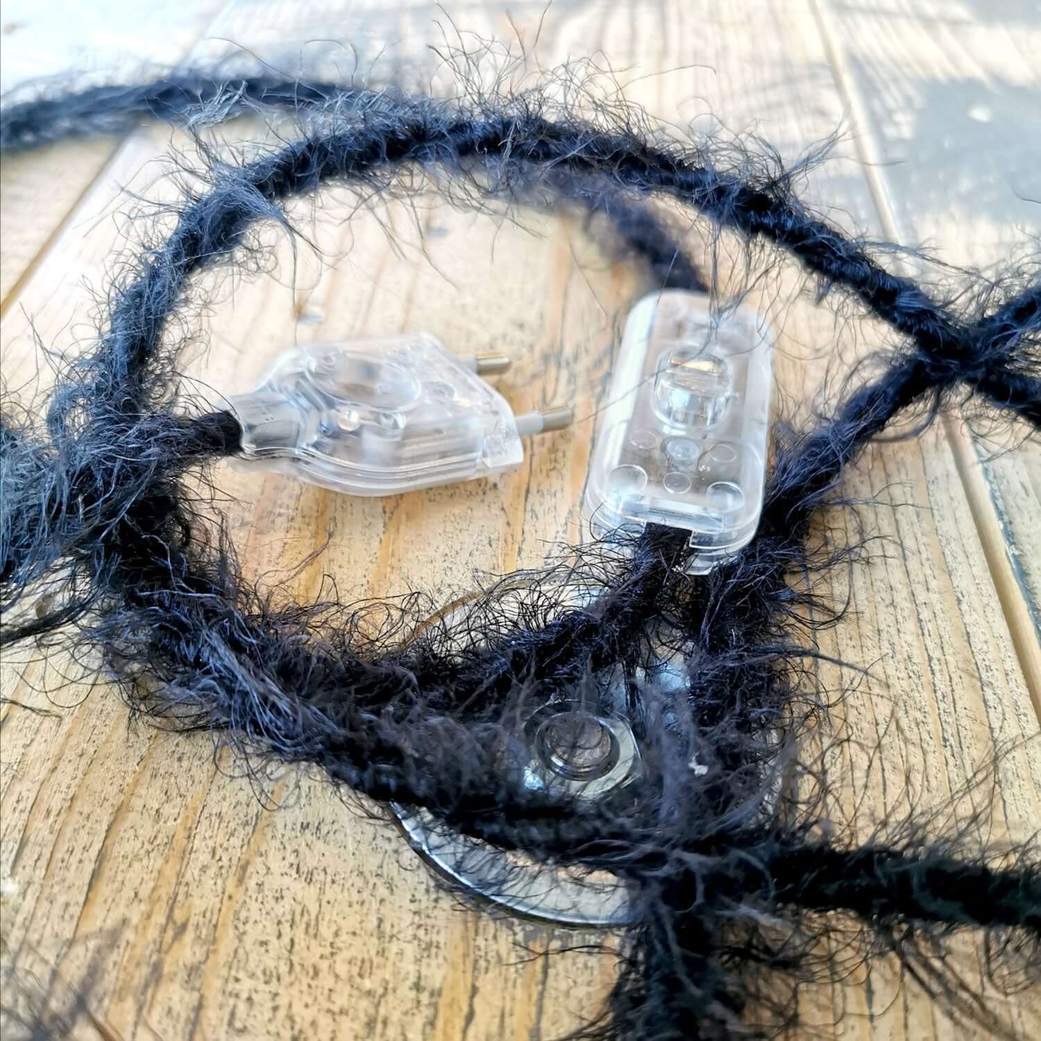 Carbon Black Marlene fabric electrical cable - The Original Creative Cables, ideal for creative chandeliers - TP04 - Image 8