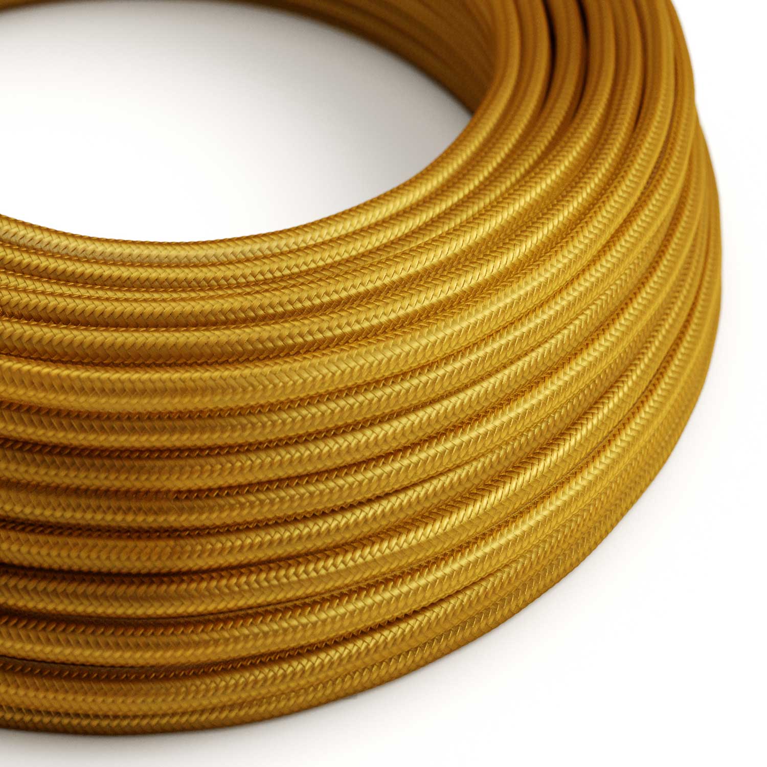 Shiny Gold fabric cable - The Original Creative-Cables - RM05 round 2x0.75mm / 3x0.75mm