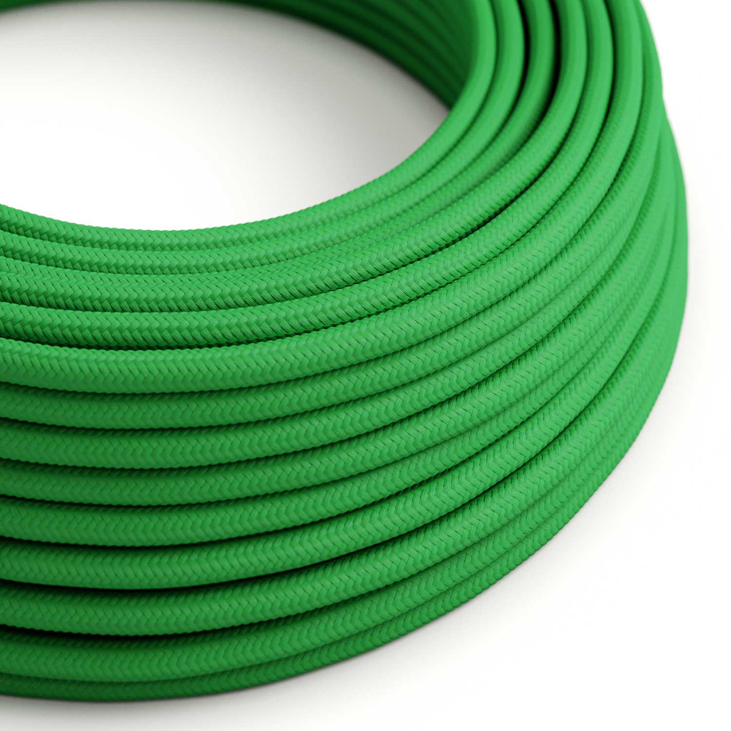 Glossy Meadow Green fabric cable - The Original Creative Cables, for original lamps - RM06