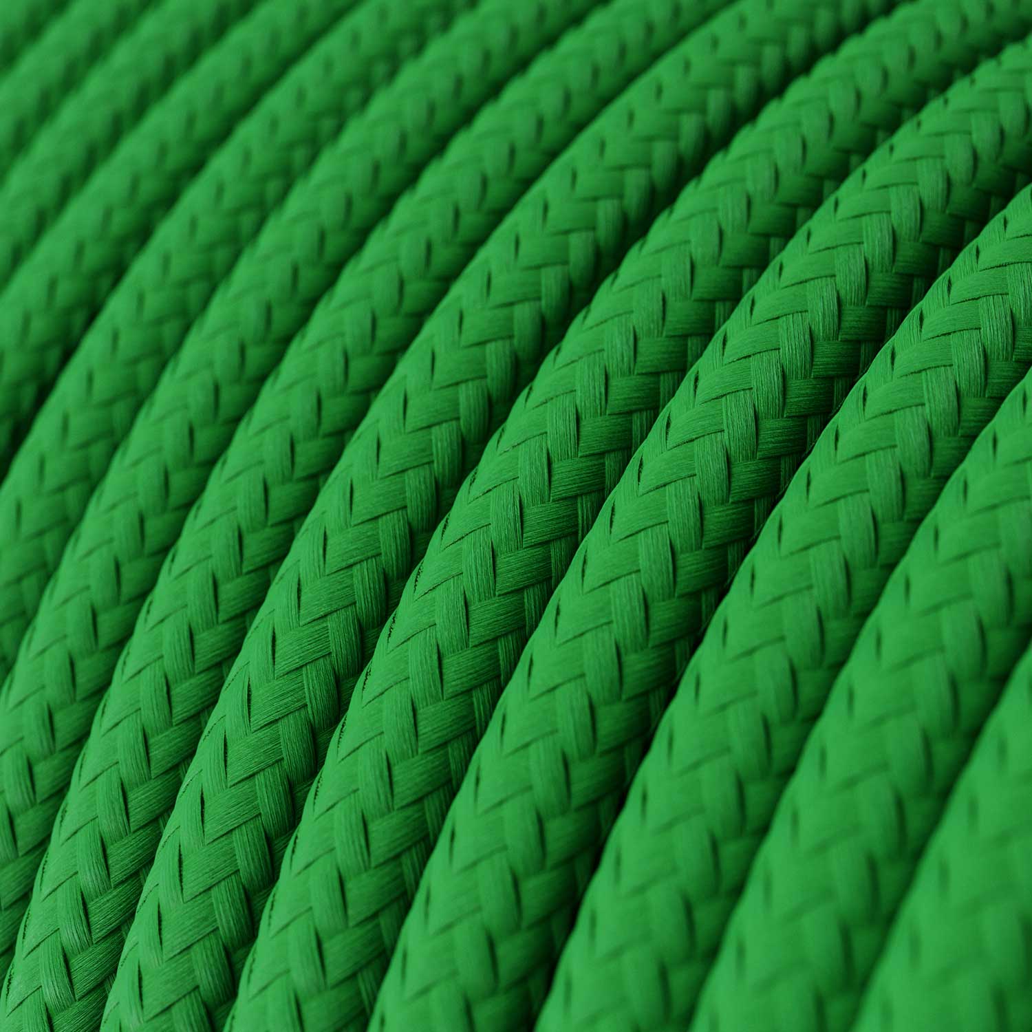 Glossy Meadow Green fabric cable - The Original Creative Cables, for original lamps - RM06 - Image 2