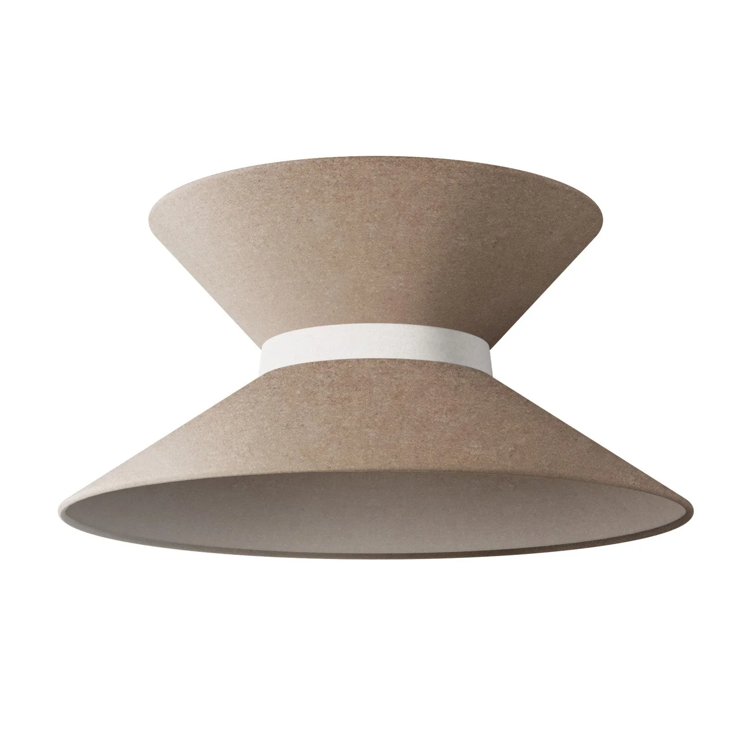 Clessidra fabric lampshade for pendant lamp - Brown Wool