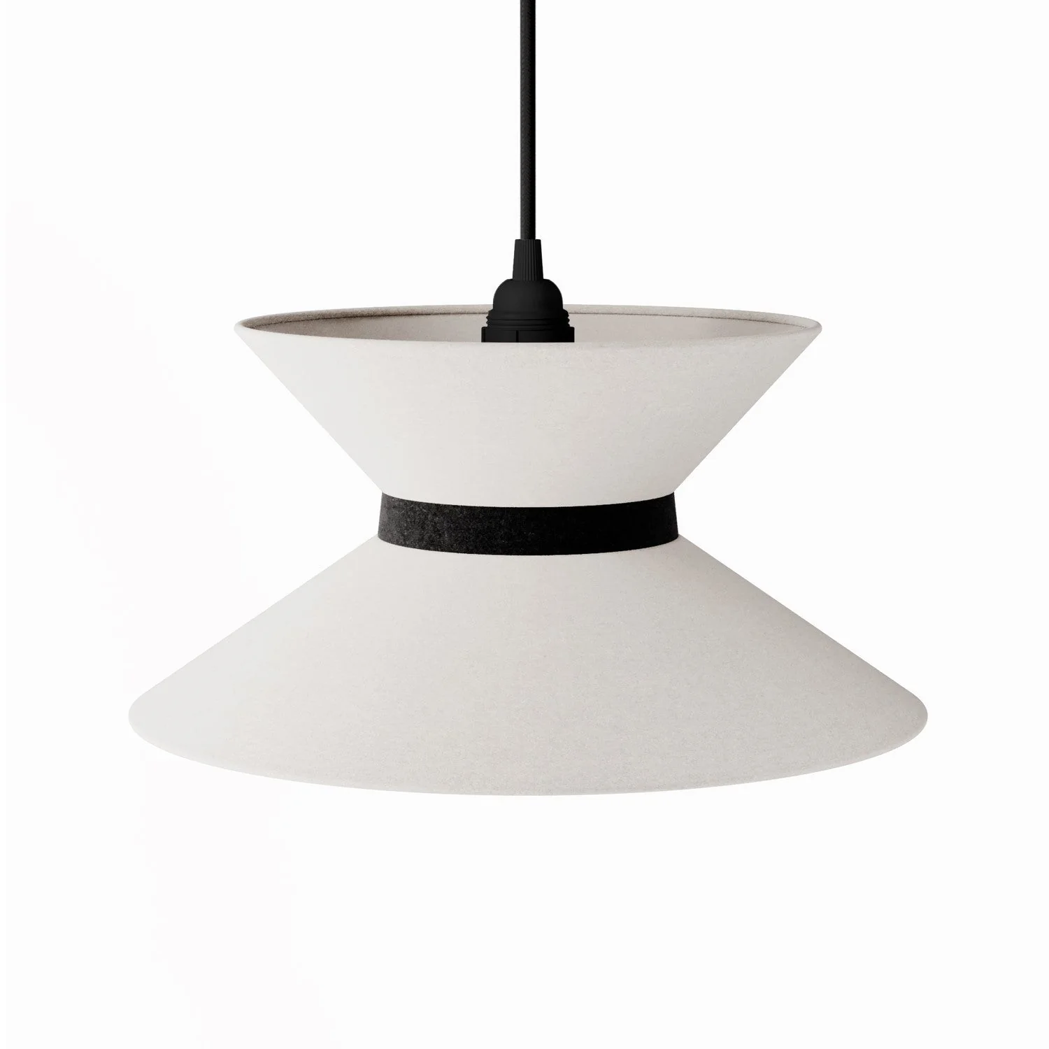 Clessidra fabric lampshade for pendant lamp - Sand Wool - Image 13