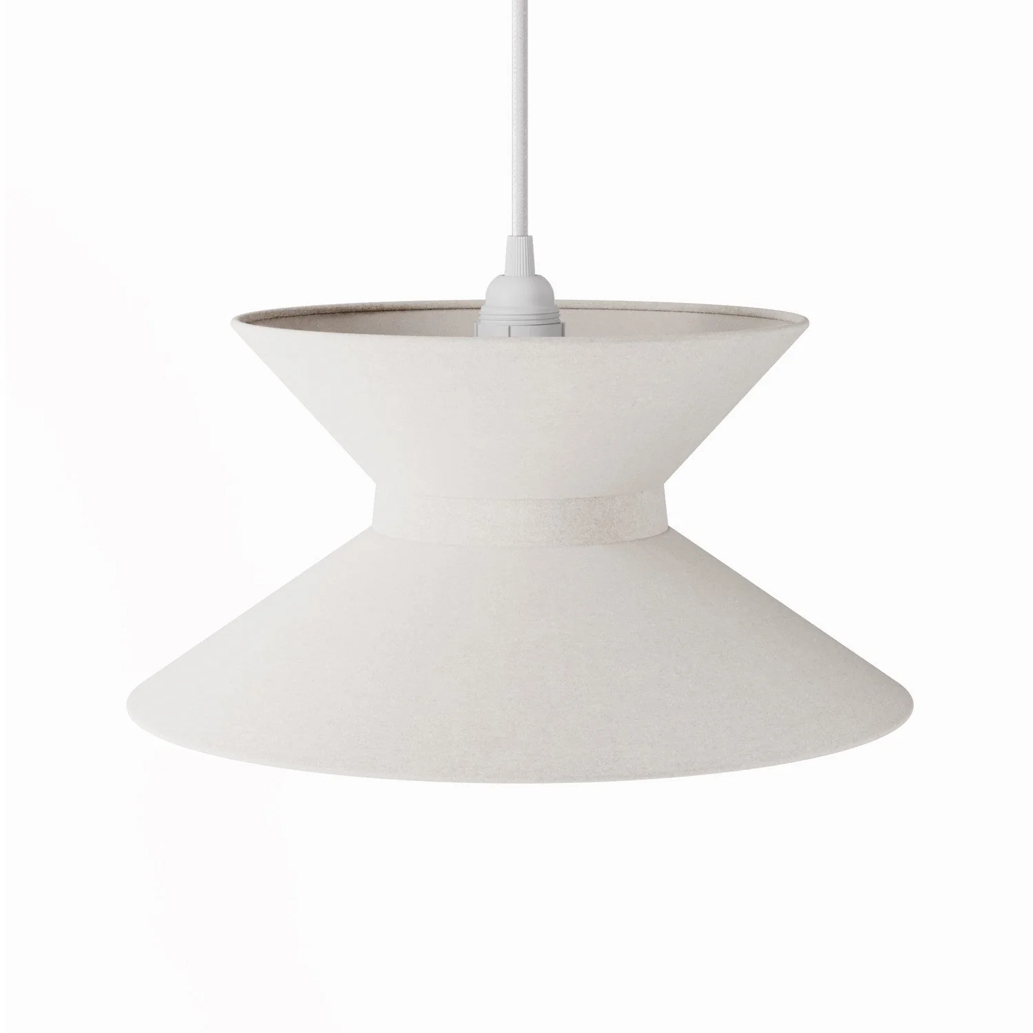 Clessidra fabric lampshade for pendant lamp - Sand Wool - Image 4