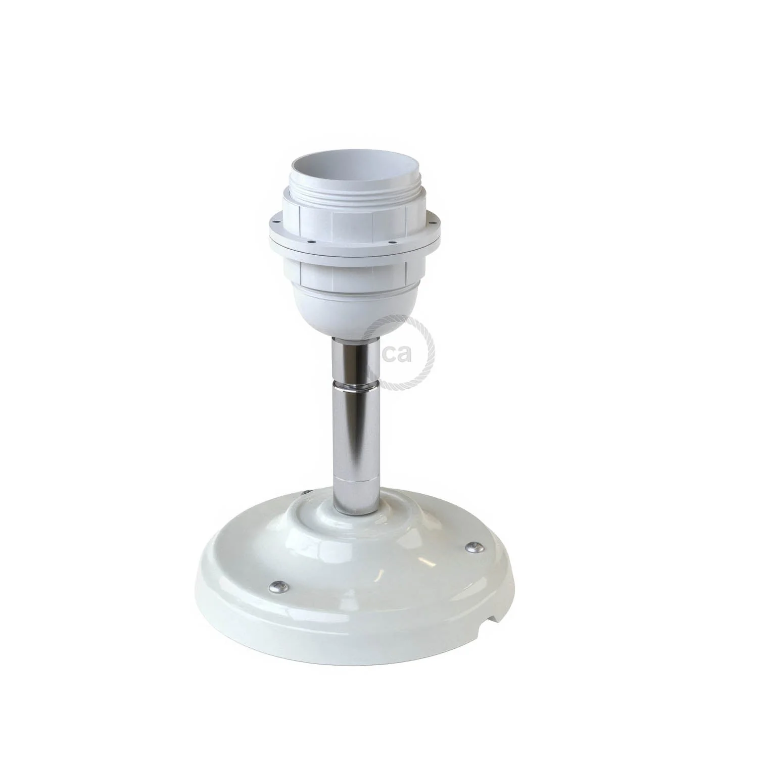 Fermaluce 90° Classic with E26 threaded socket, the adjustable porcelain light source - White - Image 3
