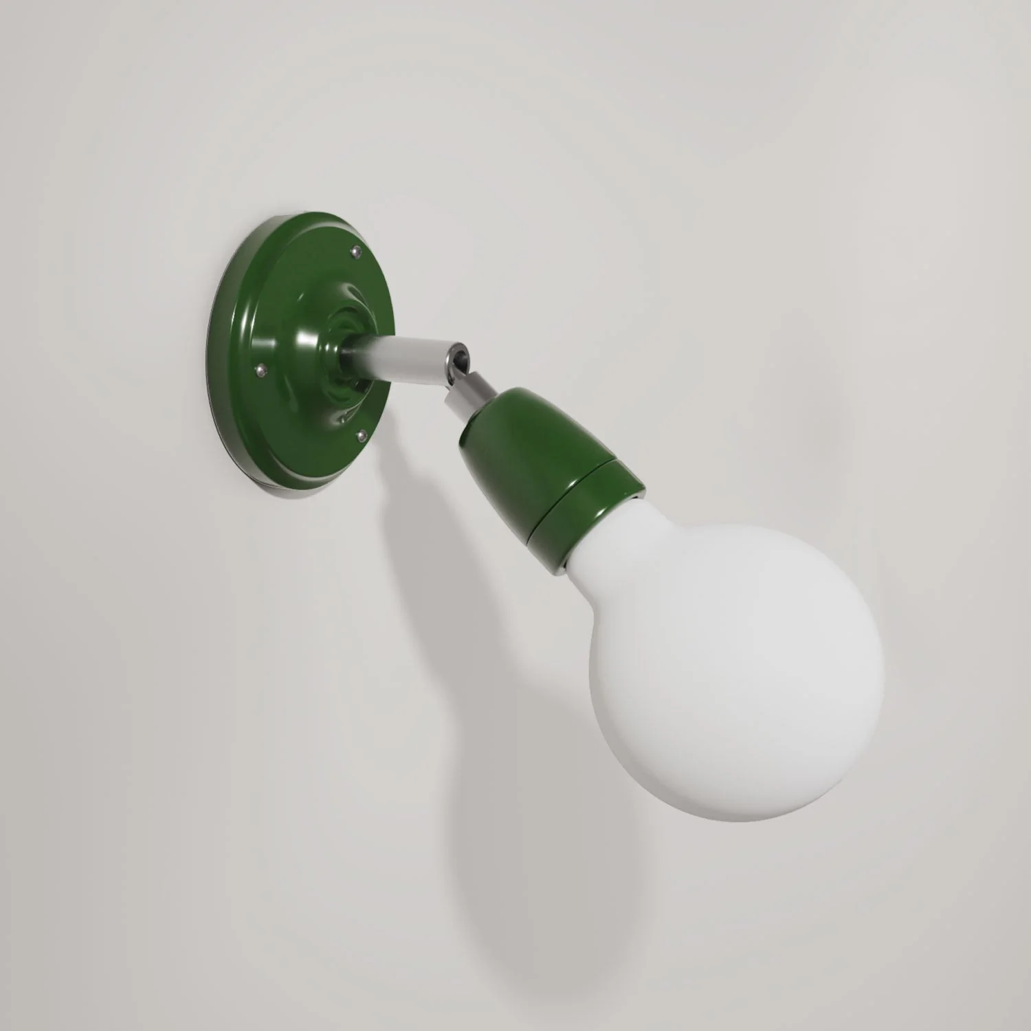 Fermaluce 90° Color, the adjustable porcelain light point for wall or ceiling - Green