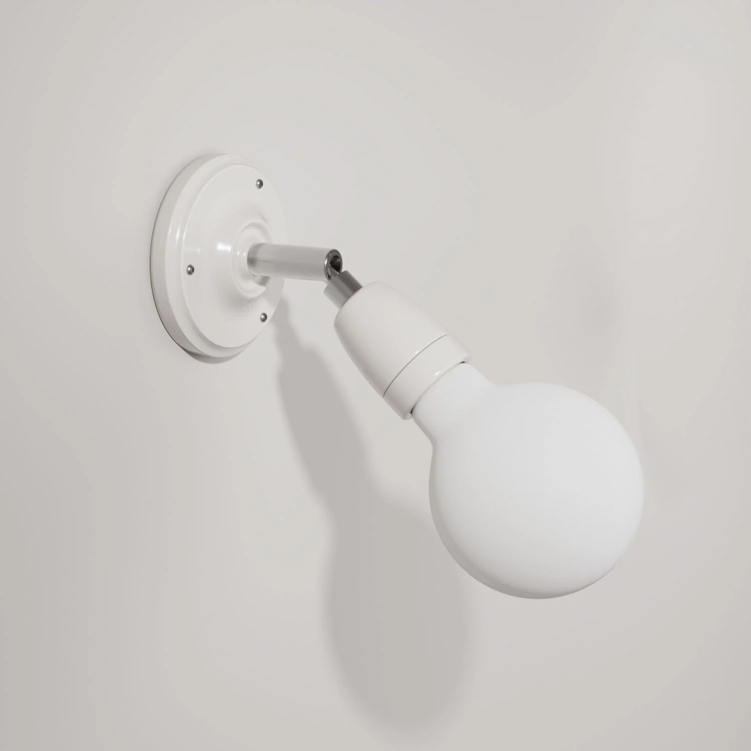 Fermaluce 90° Color, the adjustable porcelain light point for wall or ceiling - White