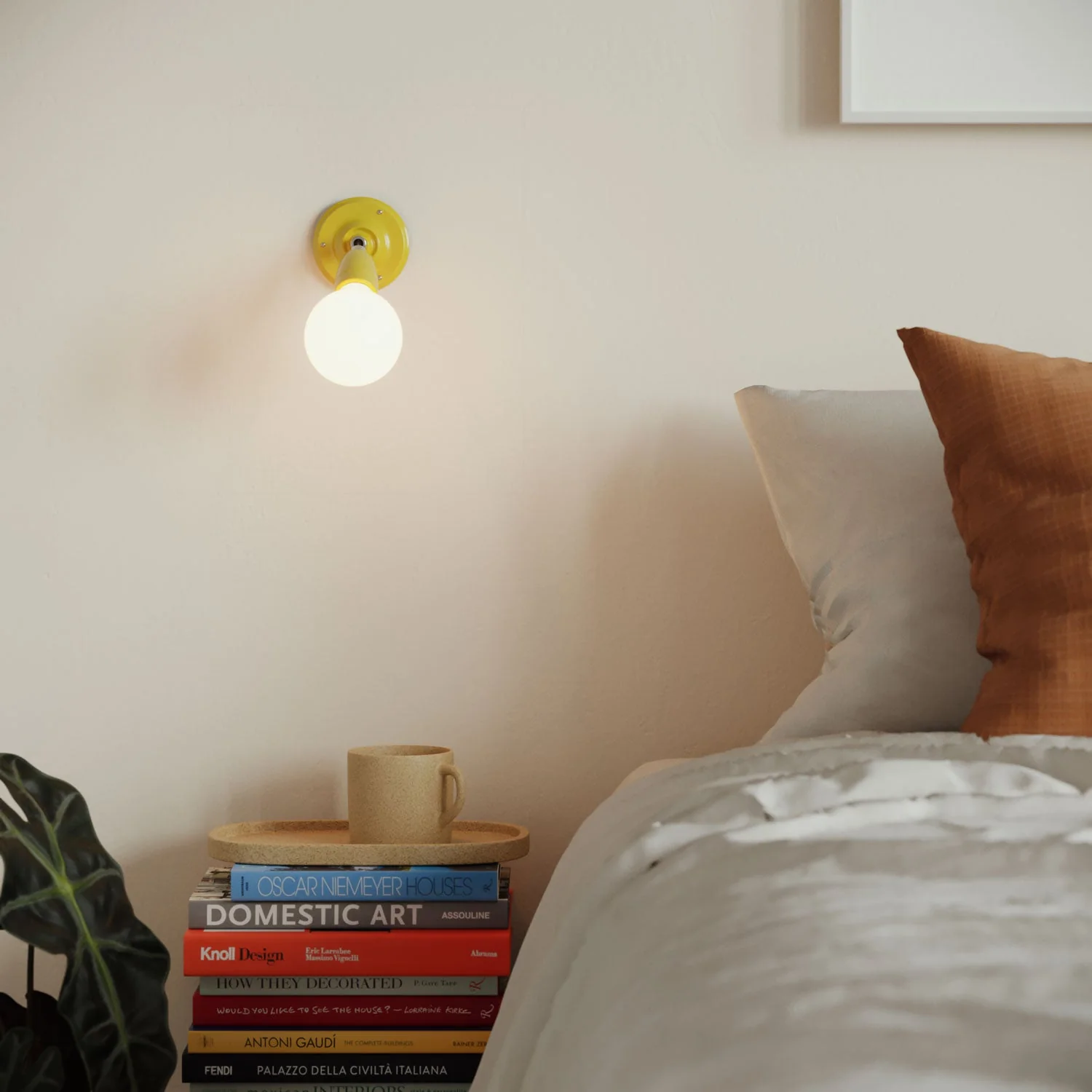 Fermaluce 90° Colour, the adjustable porcelain light point for wall or ceiling – Yellow - Image 3