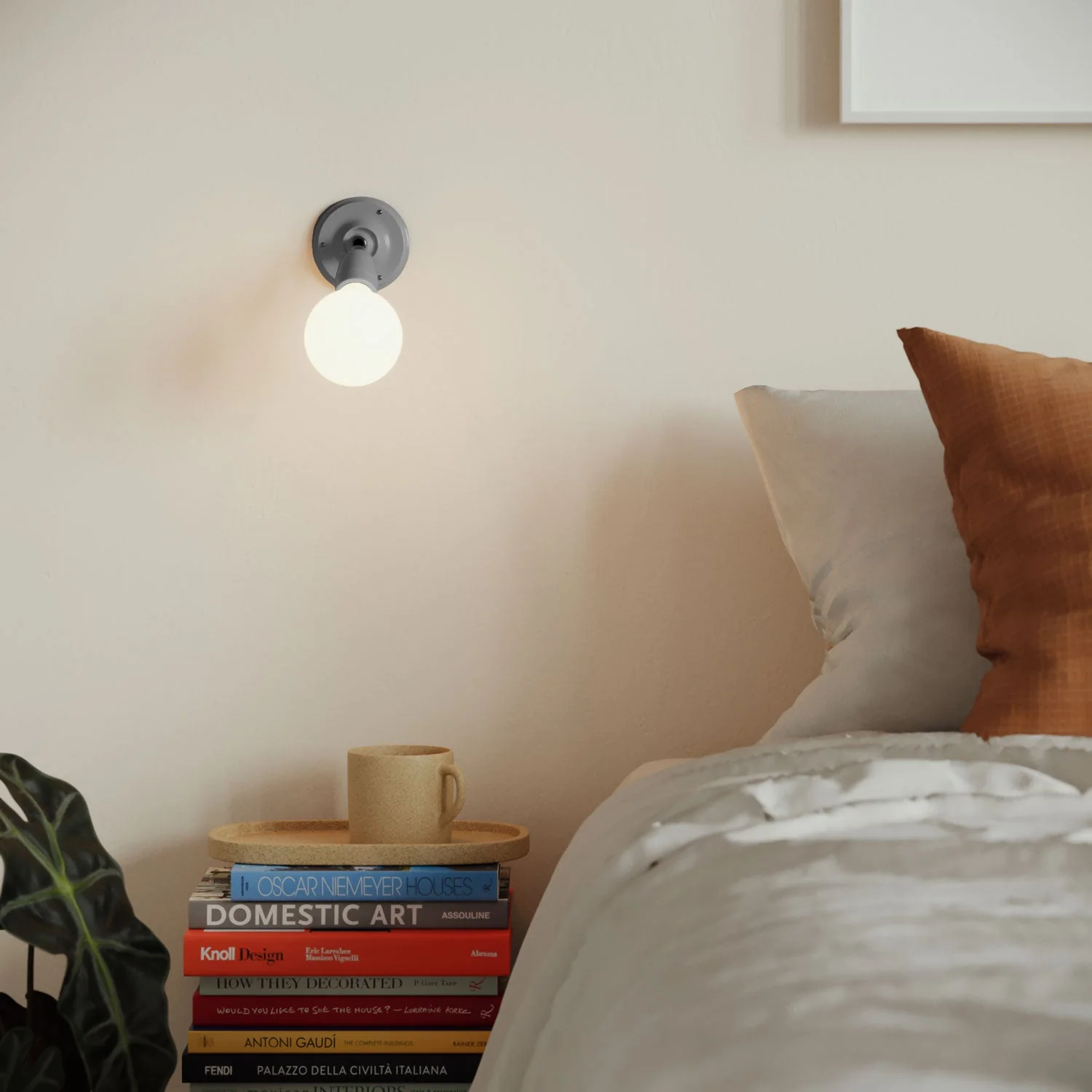 Fermaluce 90° Colour, the adjustable porcelain light point for wall or ceiling - Grey - Image 3