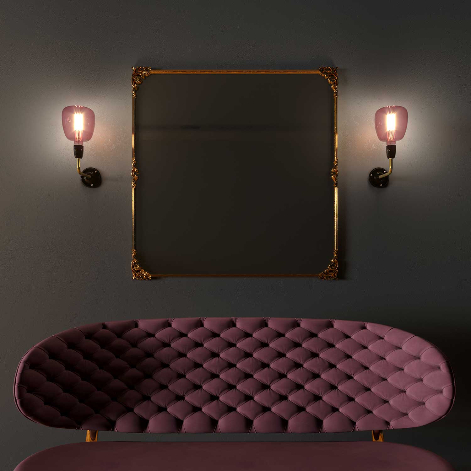Fermaluce Classic, metal and porcelain wall lamp with curved extension - Black - Image 2