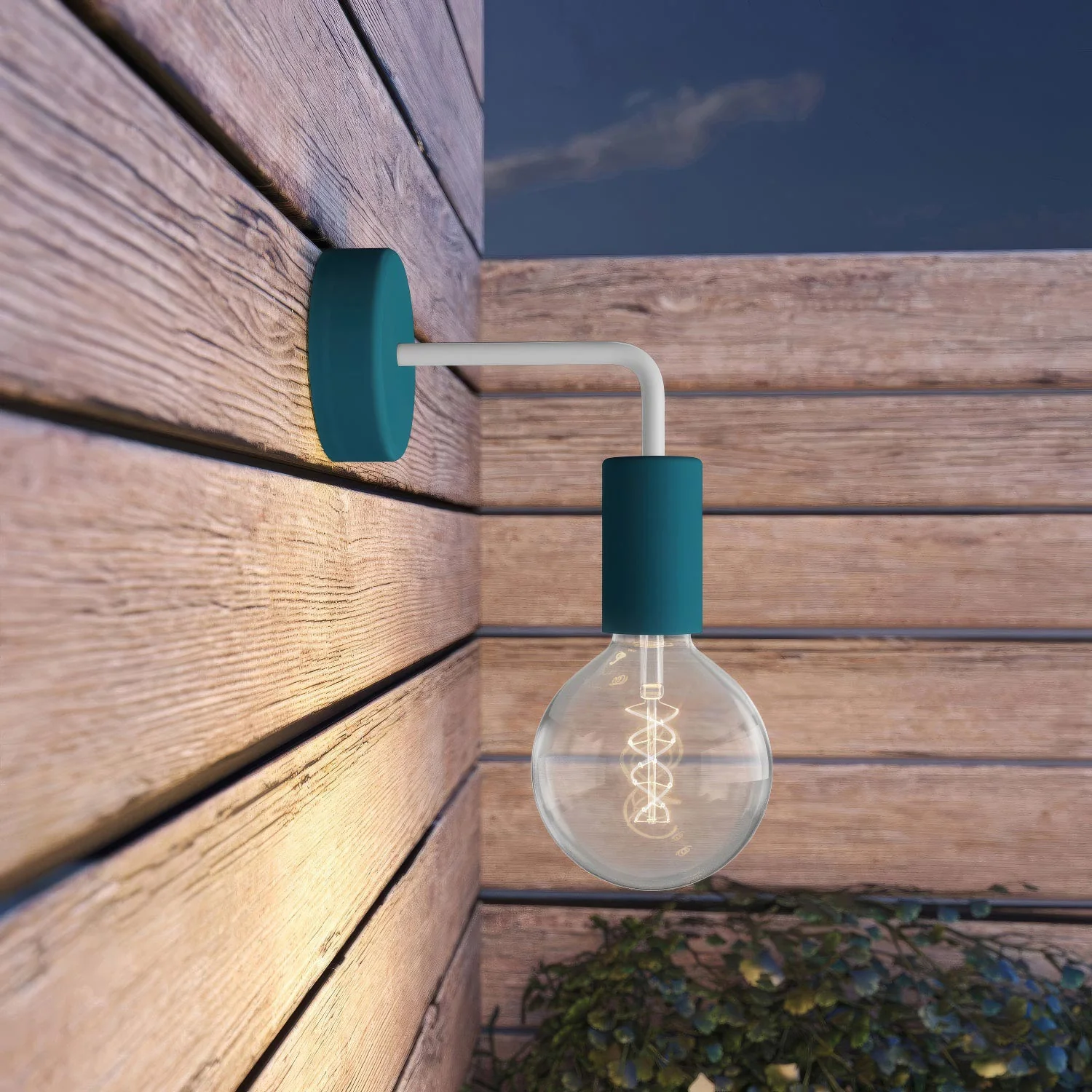 Fermaluce EIVA ELEGANT with L-shaped extension, canopy and socket for wet locations - Petrol - Image 2
