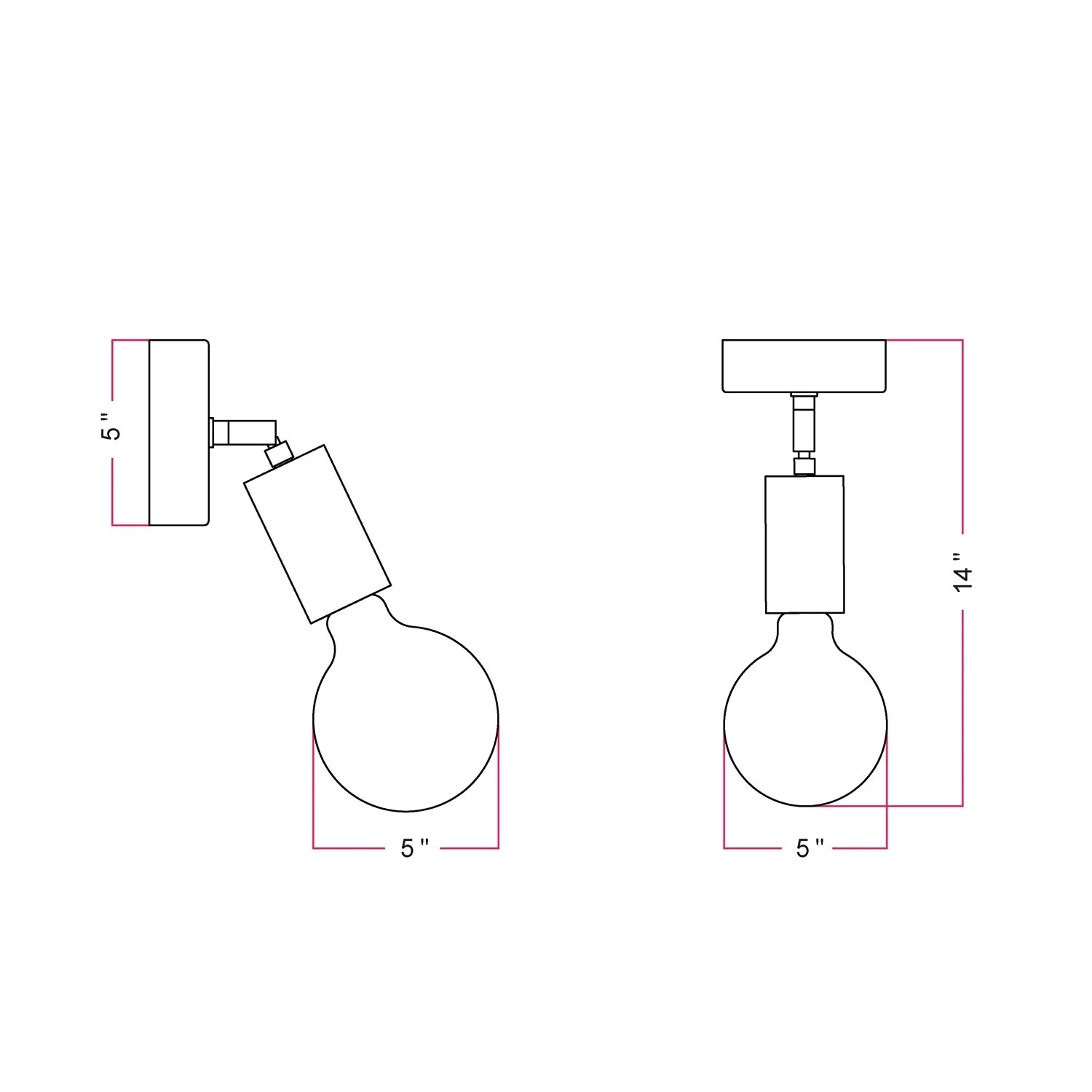 Fermaluce EIVA ELEGANT with L-shaped extension, canopy and socket for wet locations - White - Image 3