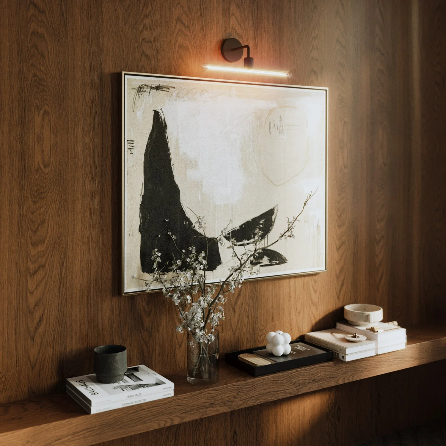 Fermaluce Esse14, Metal Wall Lamp with Curved Extension - Black - Image 2