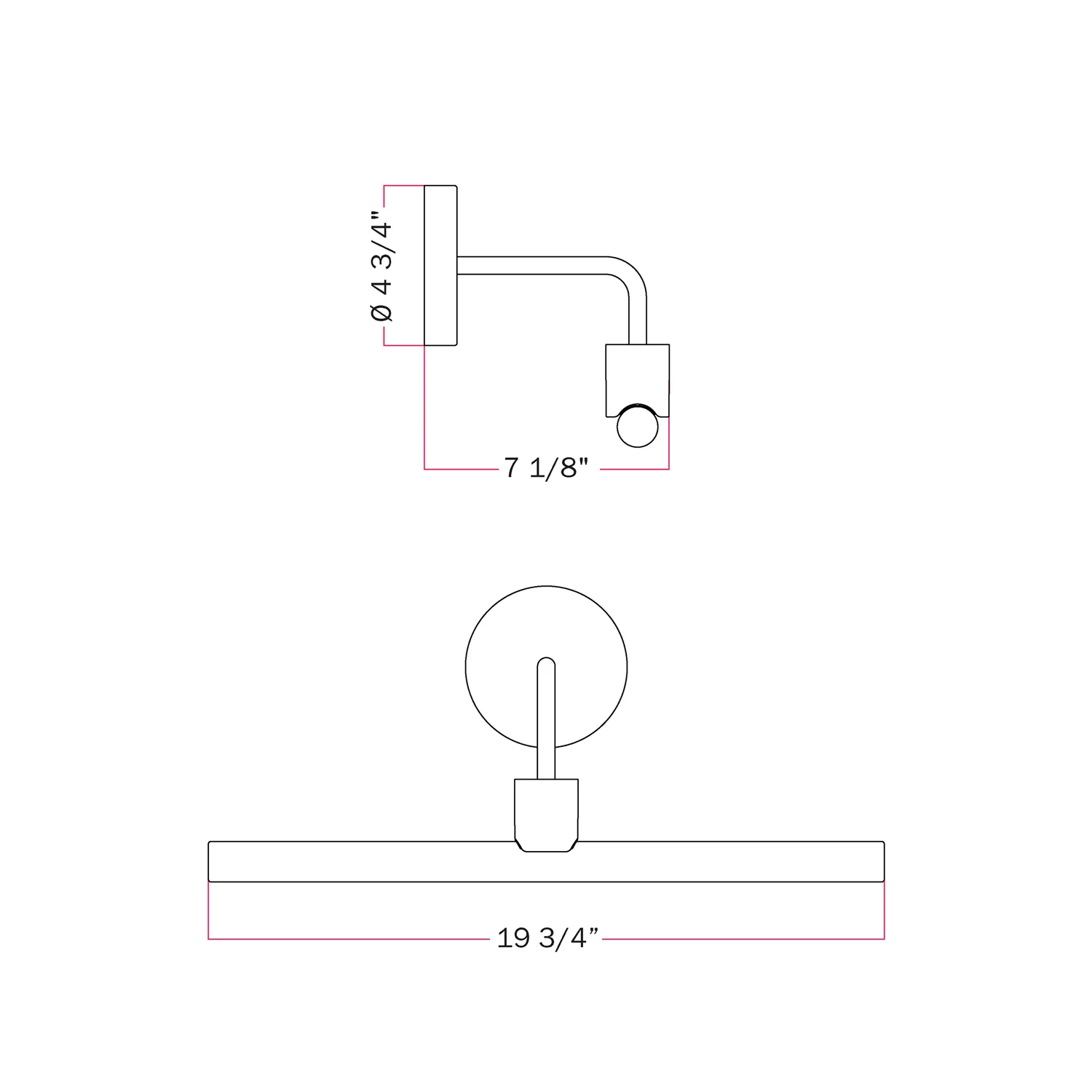 Fermaluce Esse14, Metal Wall Lamp with Curved Extension - Black - Image 4