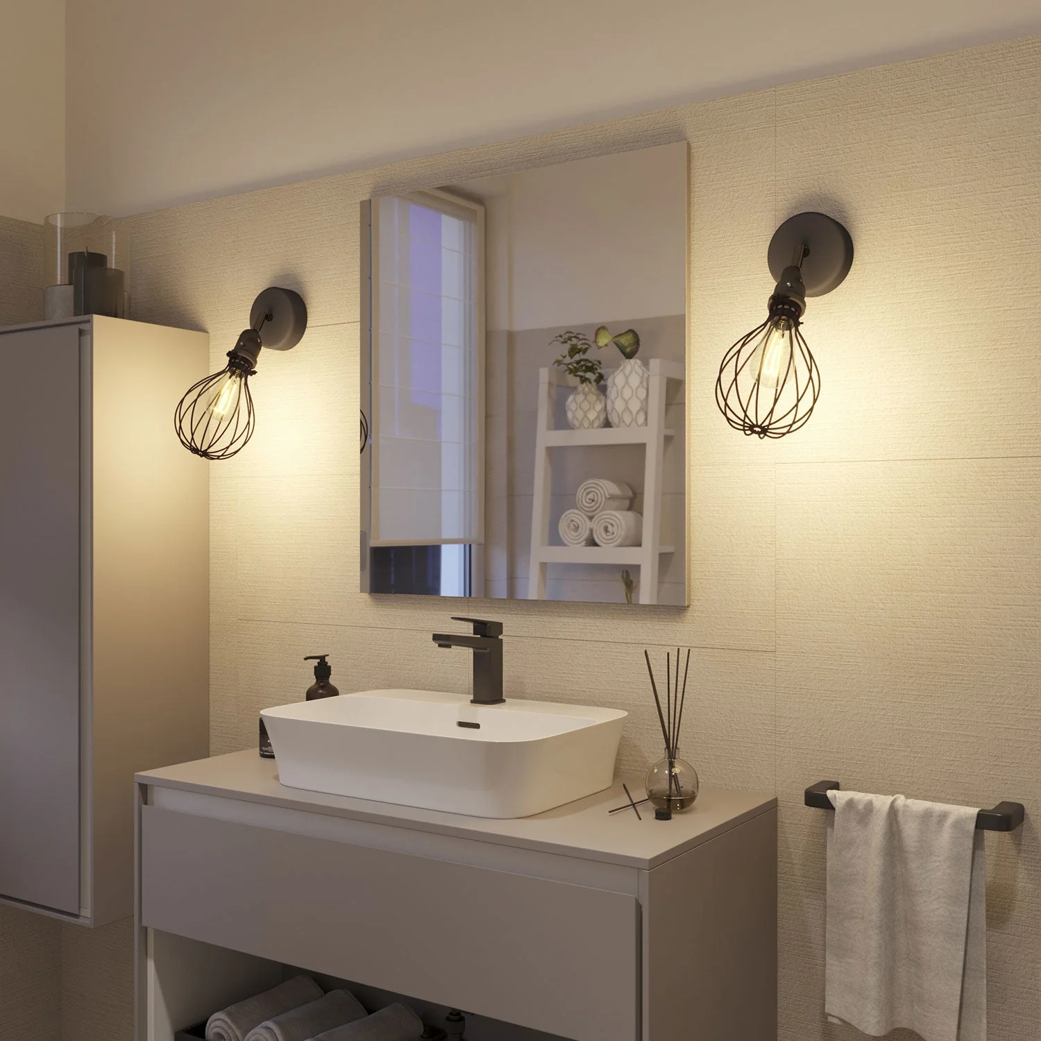 Fermaluce for Modulair lampshade with adjustable joint, ceiling rose and IP65 waterproof lamp holder - Graphite - Image 4