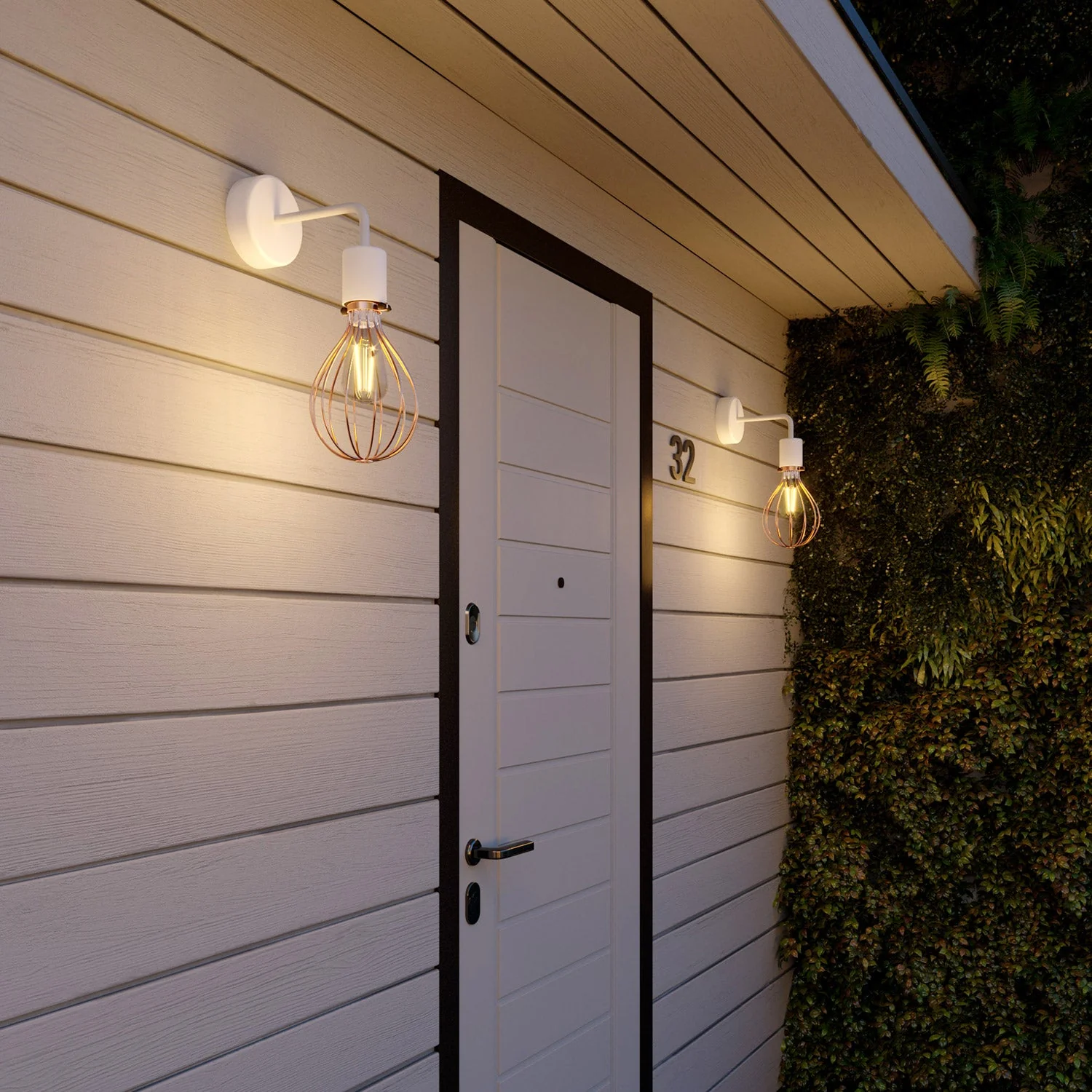Fermaluce for Modulair lampshade ELEGANT with L-extension, ceiling rose and IP65 waterproof lamp holder - White - Image 2
