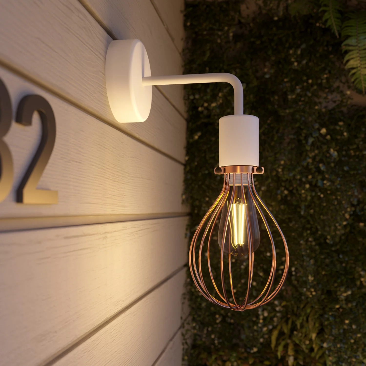 Fermaluce for Modulair lampshade ELEGANT with L-extension, ceiling rose and IP65 waterproof lamp holder - White - Image 3