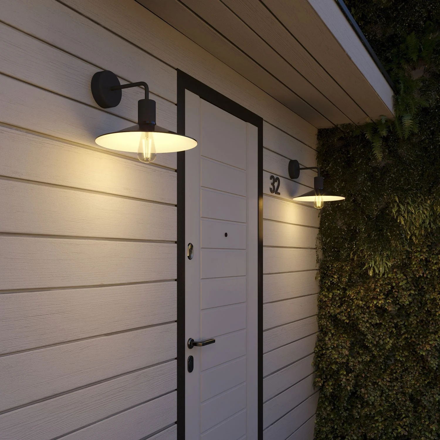 Fermaluce for Modulair lampshade with L-extension, ceiling rose and IP65 waterproof lamp holder - Black - Image 2