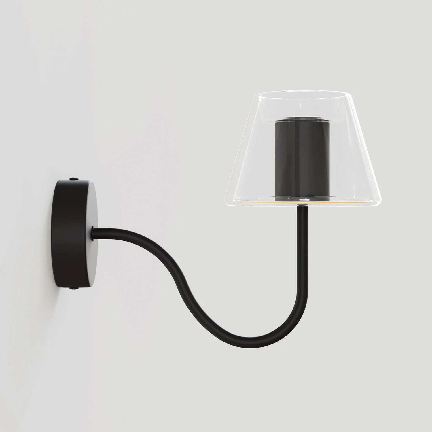 Fermaluce Ghost wall lamp with S-shaped extension - Black - Image 4