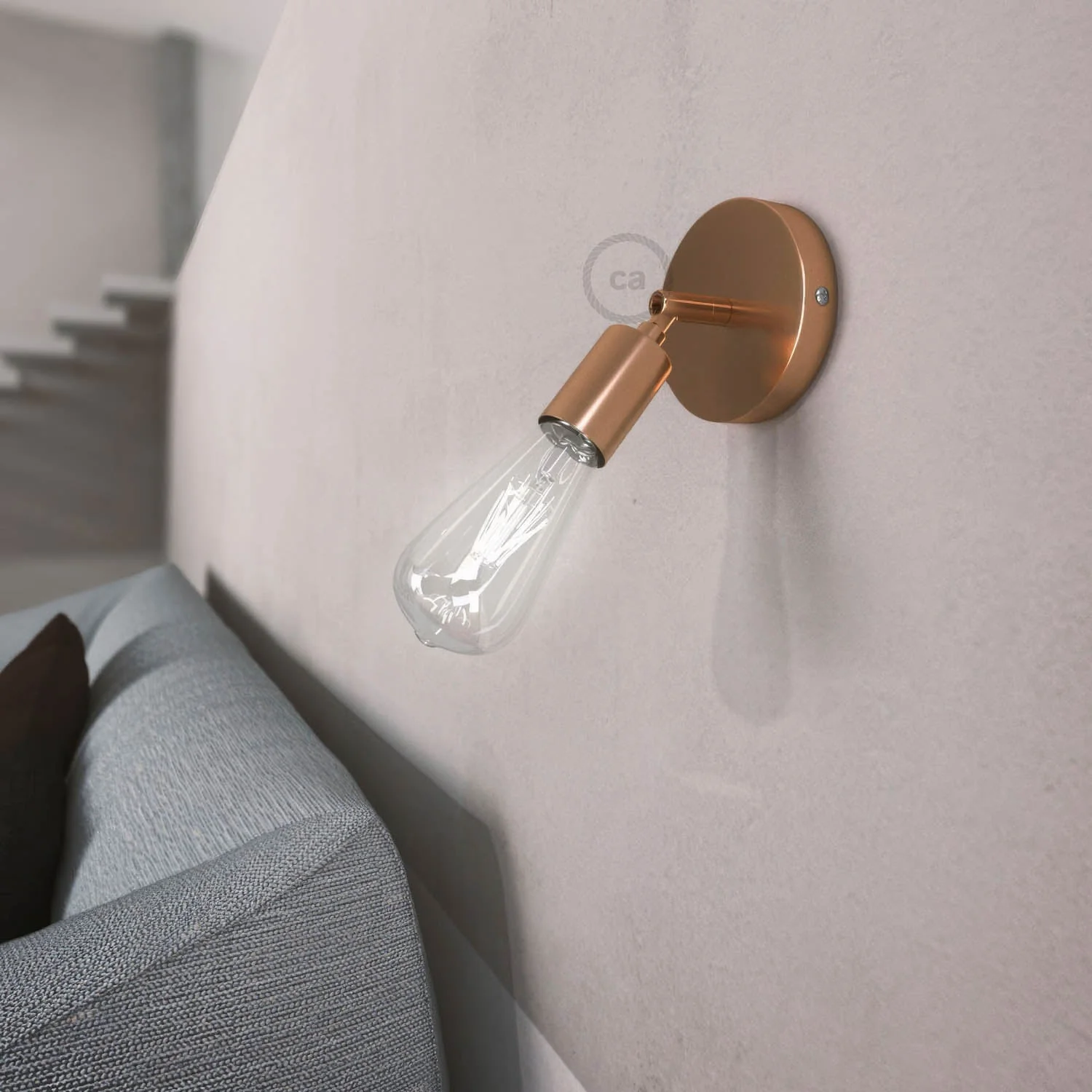 Fermaluce Metal 90°, adjustable light point for wall or ceiling - Copper - Image 2