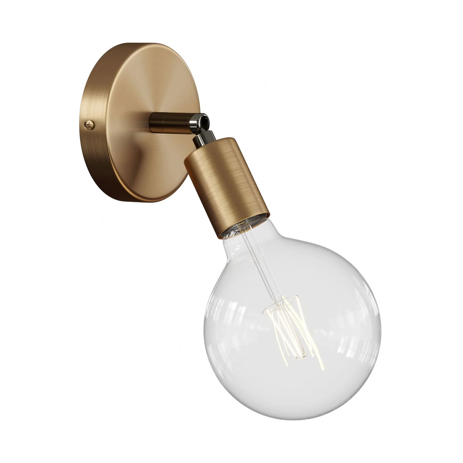 Fermaluce Metal 90°, adjustable wall or ceiling light point - Satin bronze