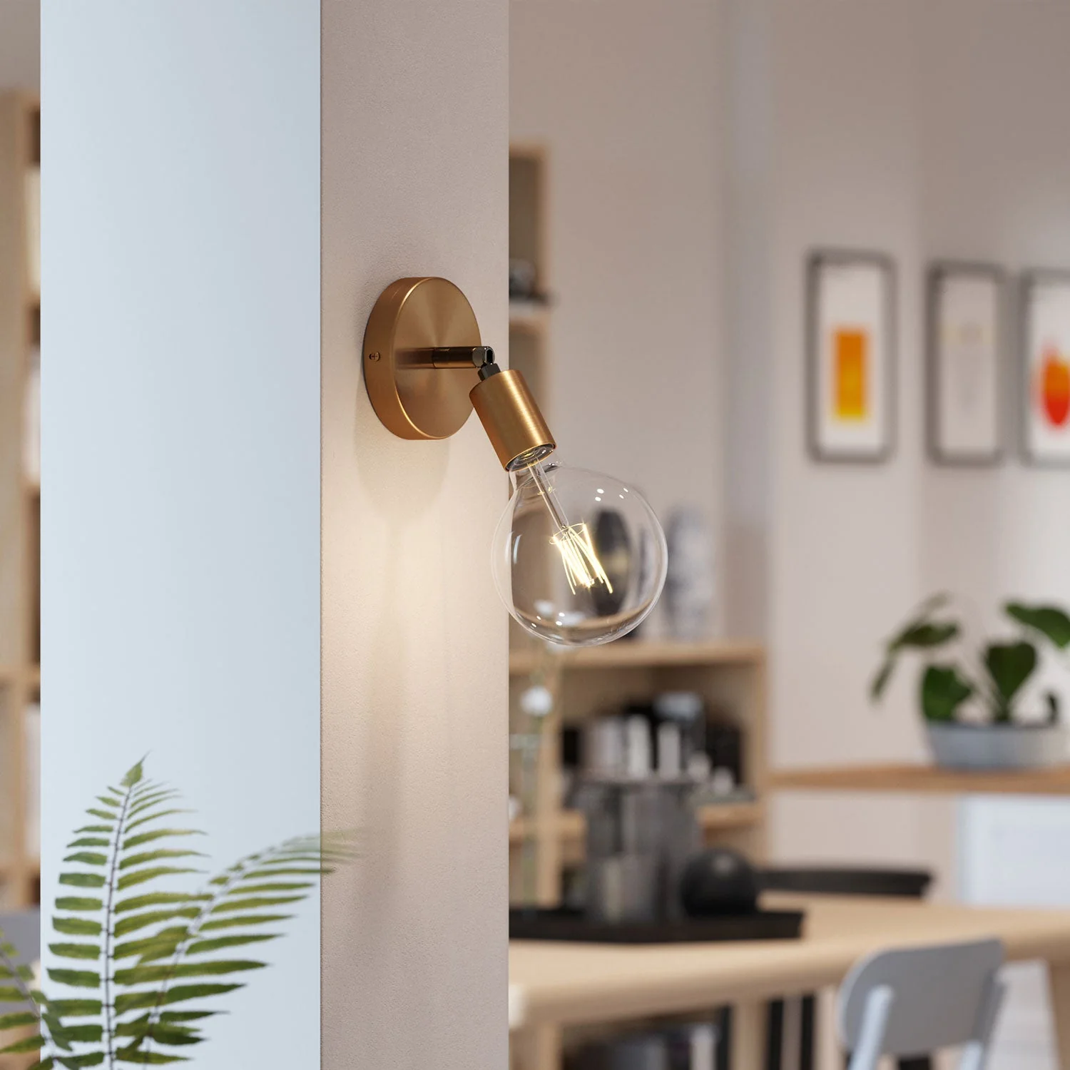 Fermaluce Metal 90°, adjustable wall or ceiling light point - Satin bronze - Image 2