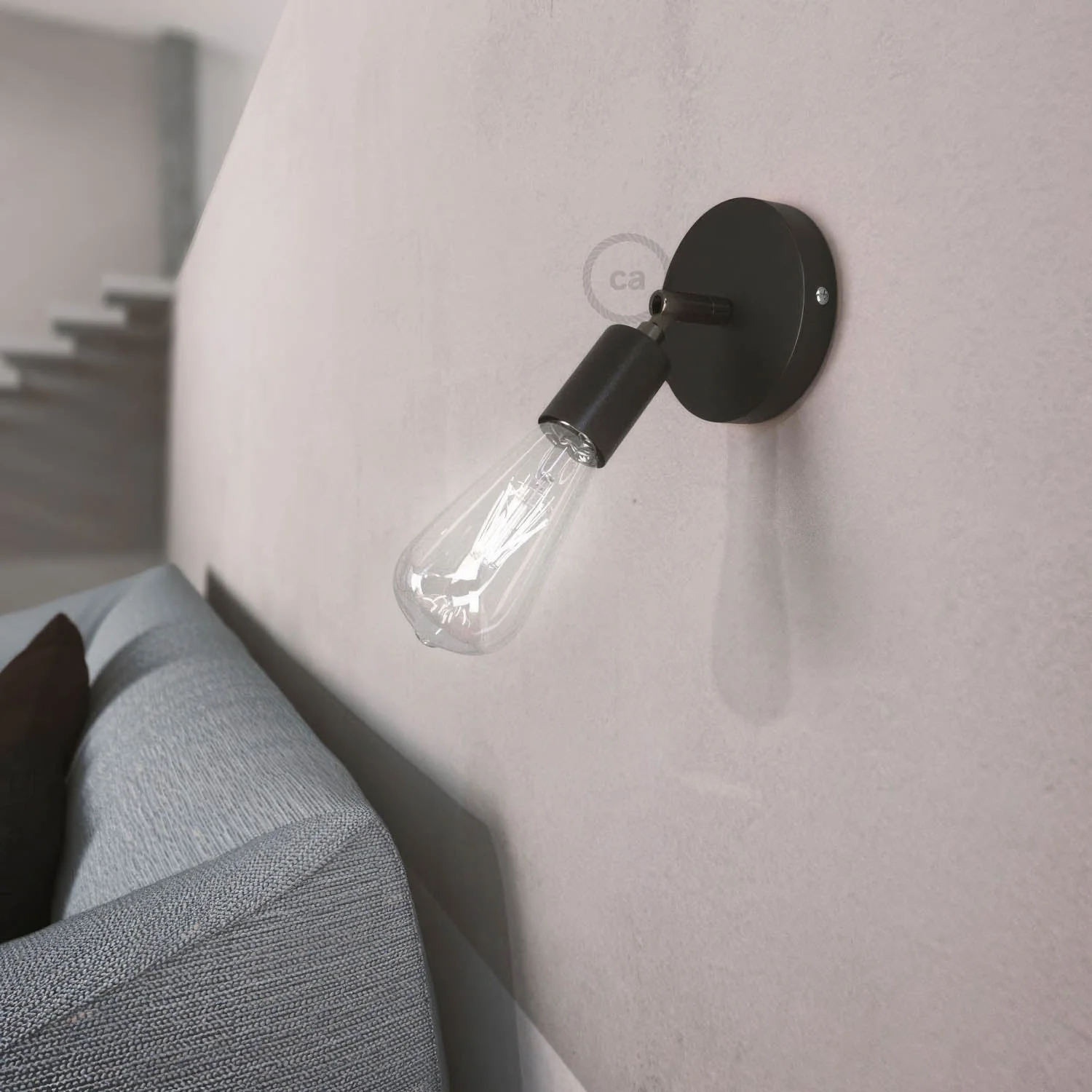 Fermaluce Metal 90°, the adjustable flush wall light - Black - Image 2