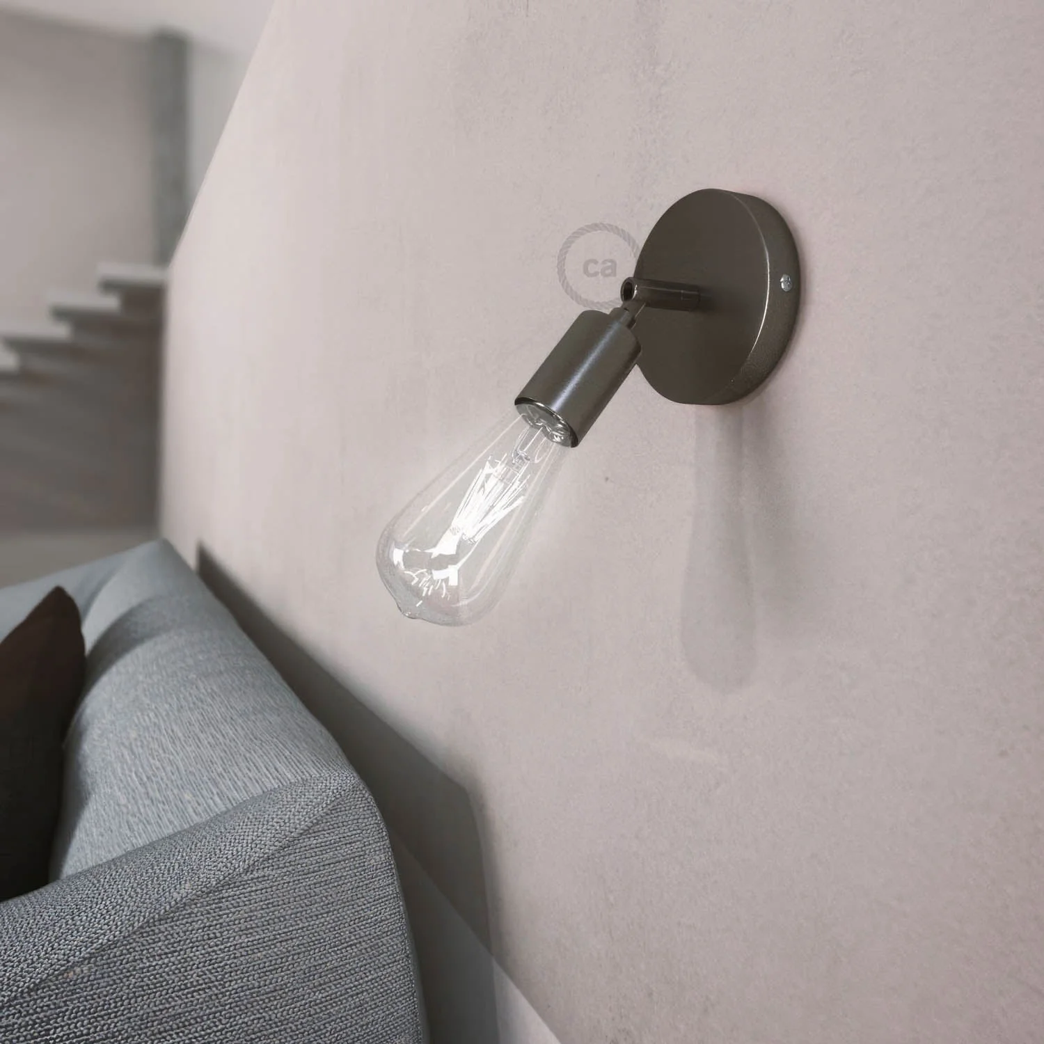 Fermaluce Metal 90°, the adjustable wall flush light - Black pearl - Image 2