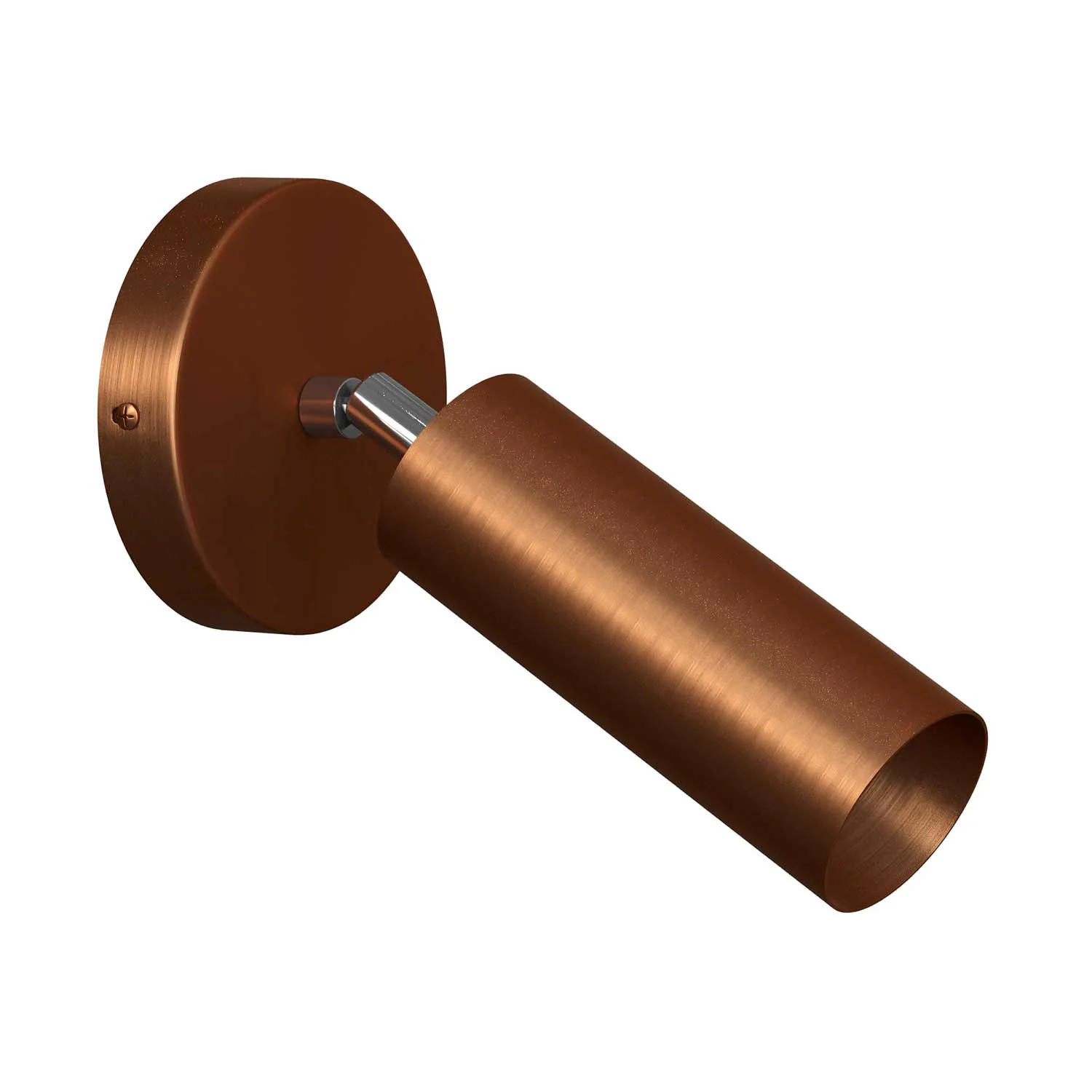 Fermaluce Metal adjustable spotlight in metal with Tub-E14 lampshade, wall lamp - Satin copper
