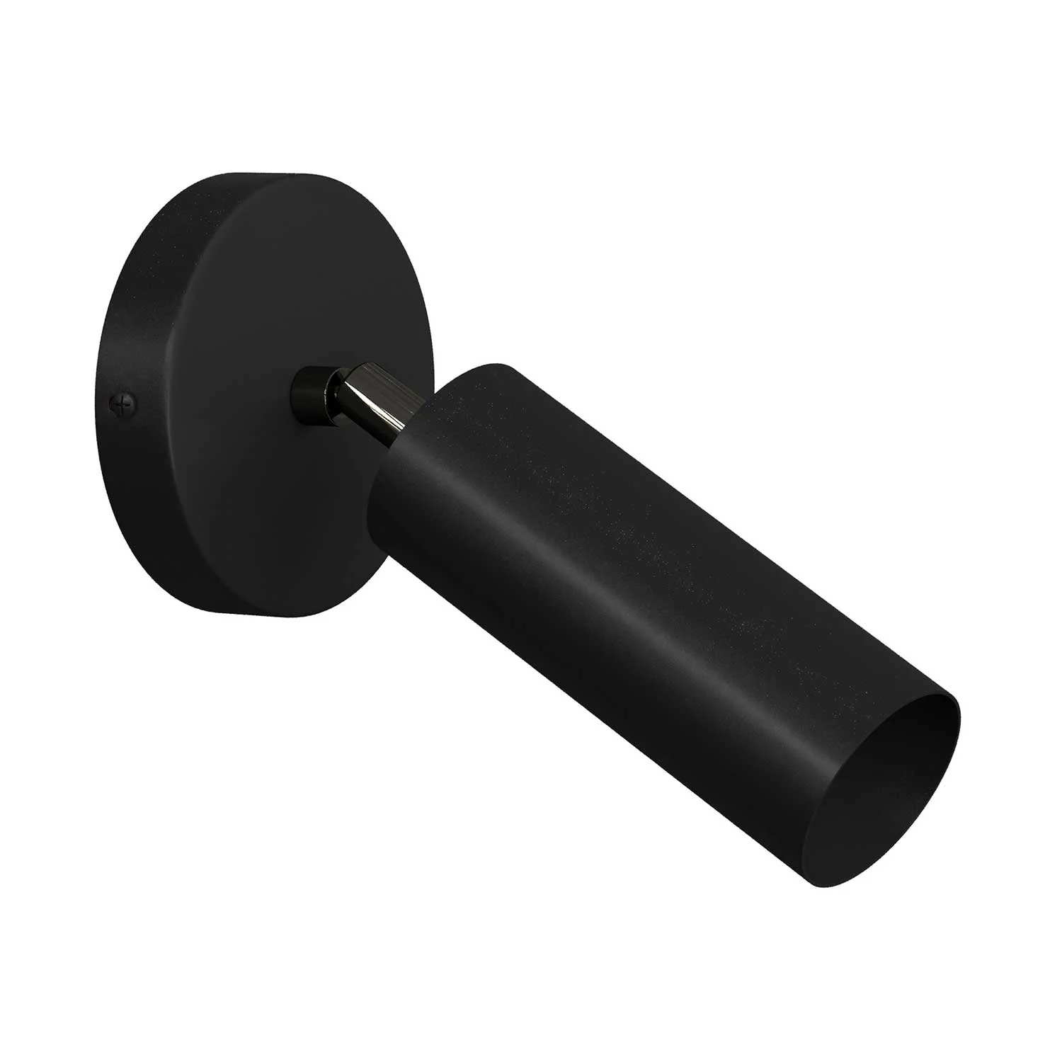 Fermaluce Metal adjustable spotlight in metal with Tub-E14 lampshade, wall lamp - Black