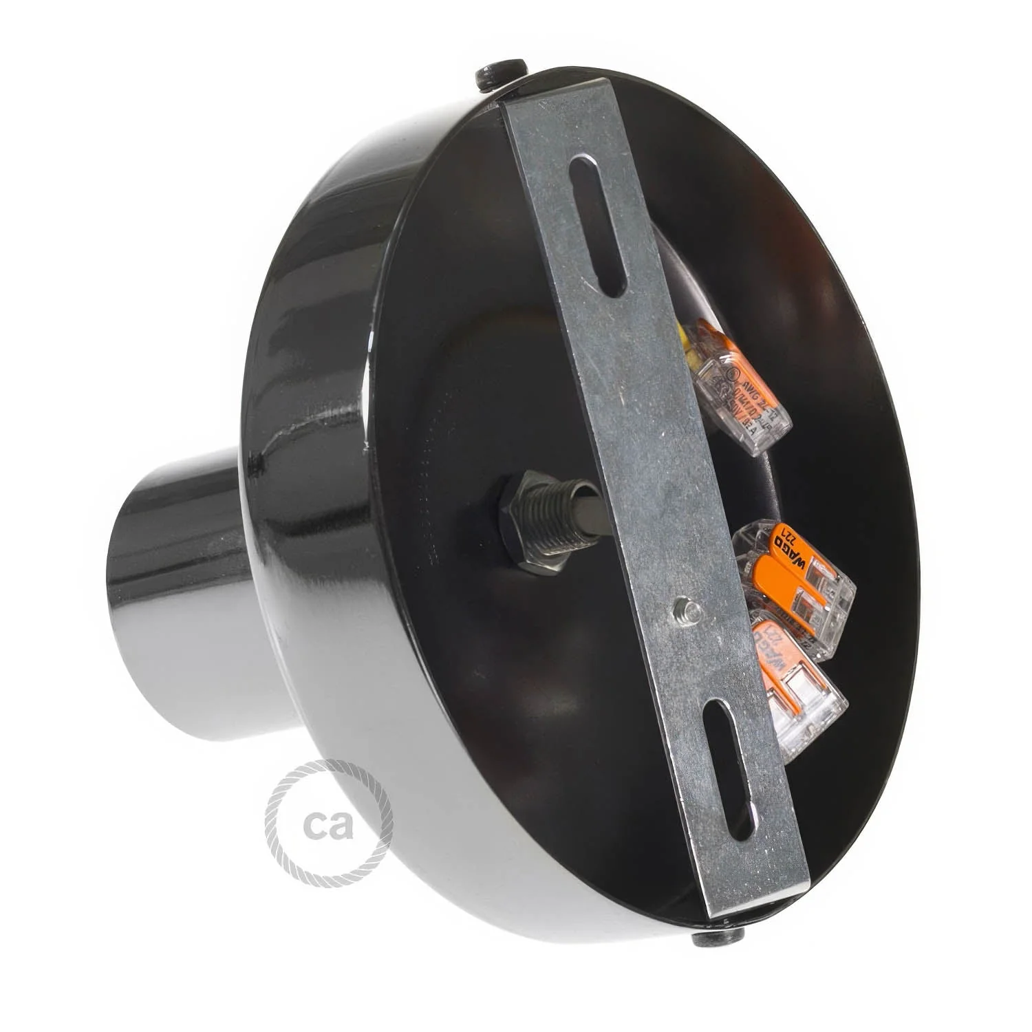 Fermaluce Metal, the metal wall or ceiling light point - Pearl black - Image 2