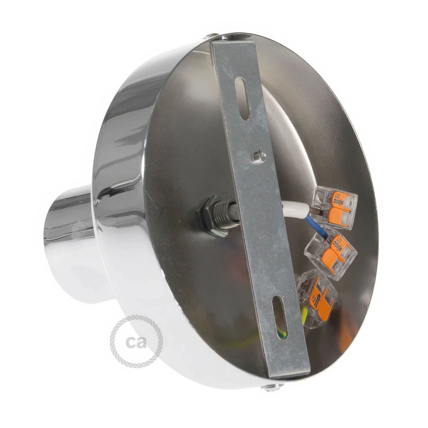 Fermaluce Metal, the metal wall or ceiling light point - Chrome - Image 2