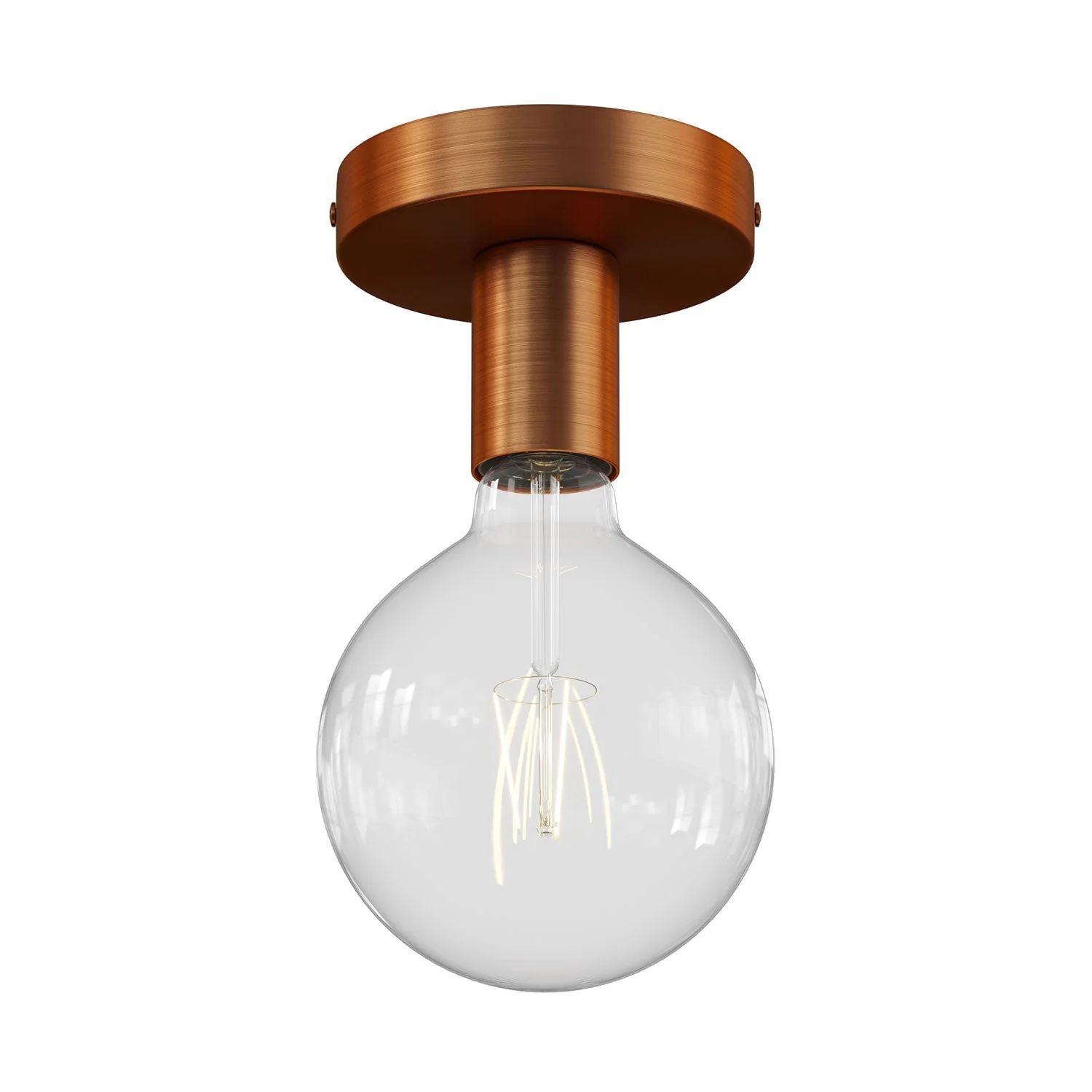 Fermaluce Metal, the metal wall or ceiling light point - Satin copper