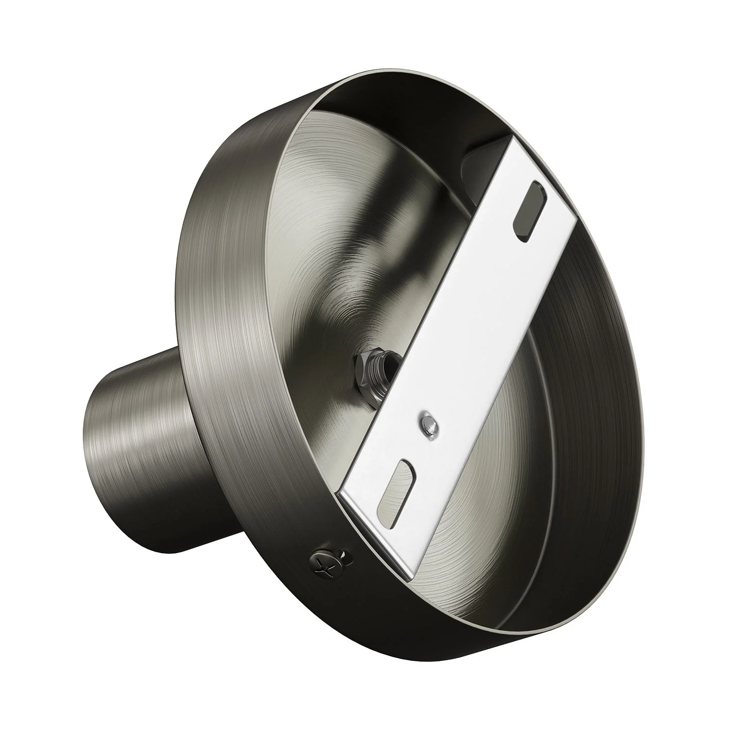 Fermaluce Metal, the wall or ceiling light point in metal - Satin titanium - Image 2