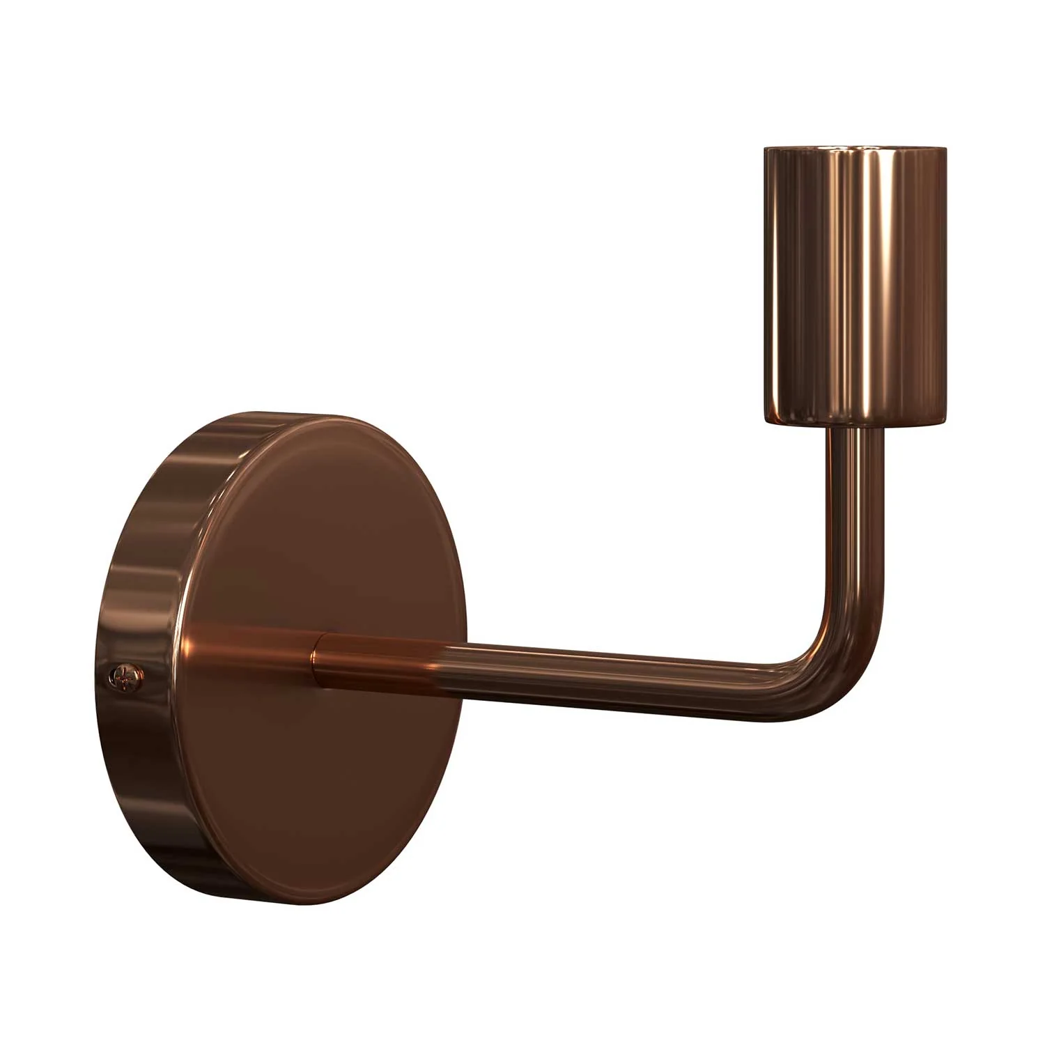 Fermaluce Metal, metal wall lamp with curved extension - Copper - Image 3