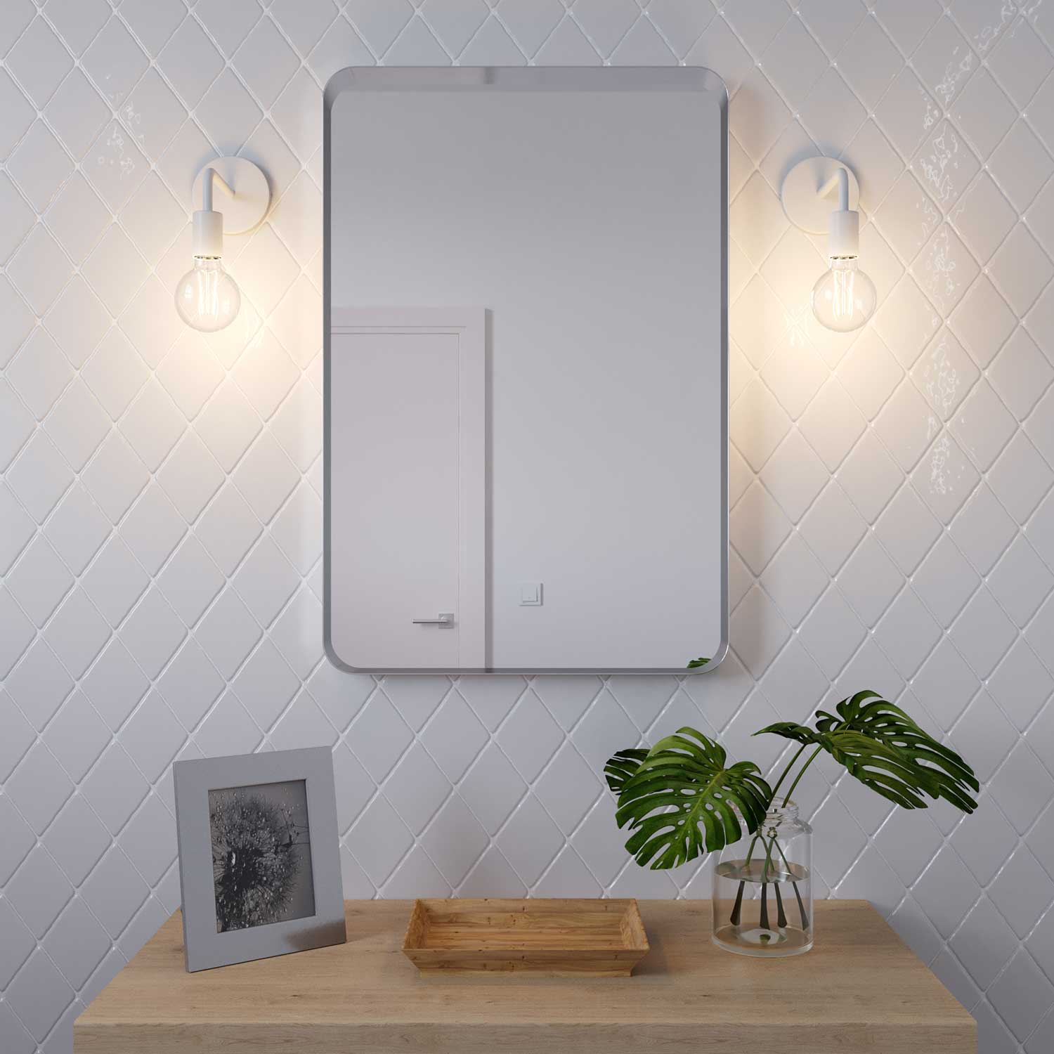 Fermaluce Metal, wall lamp in metal with curved extension - White - Image 2