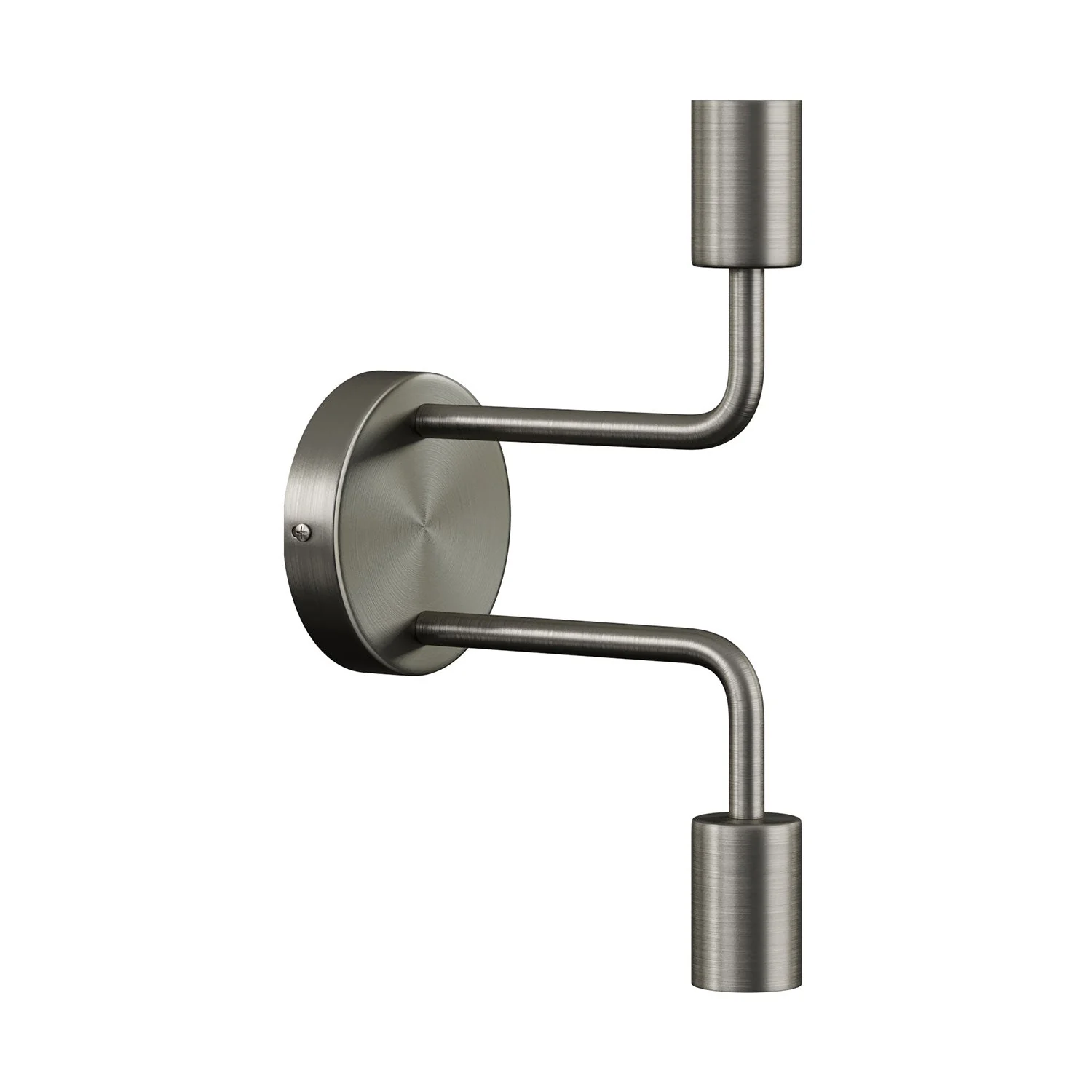 Fermaluce Metal, metal wall lamp with double curved extension - Satin titanium - Image 3