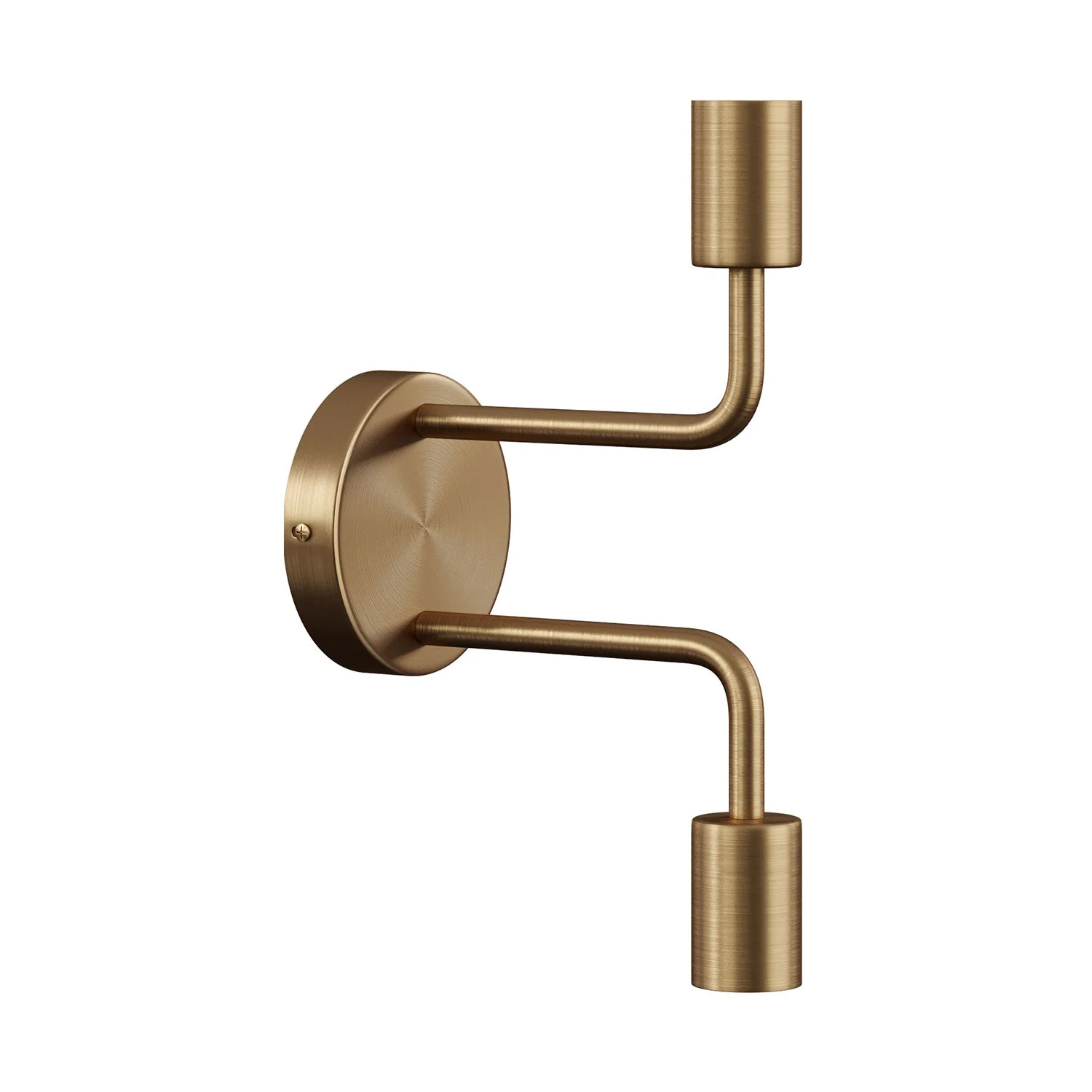 Fermaluce Metal, metal wall lamp with double curved extension - Satin bronze - Image 3