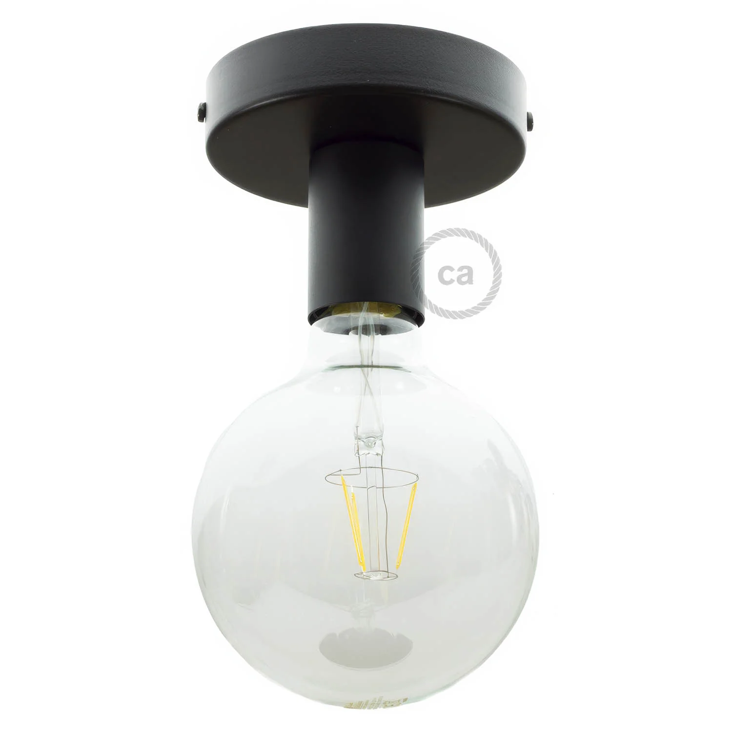 Fermaluce Metal, wall or ceiling flush light - Black - Image 2