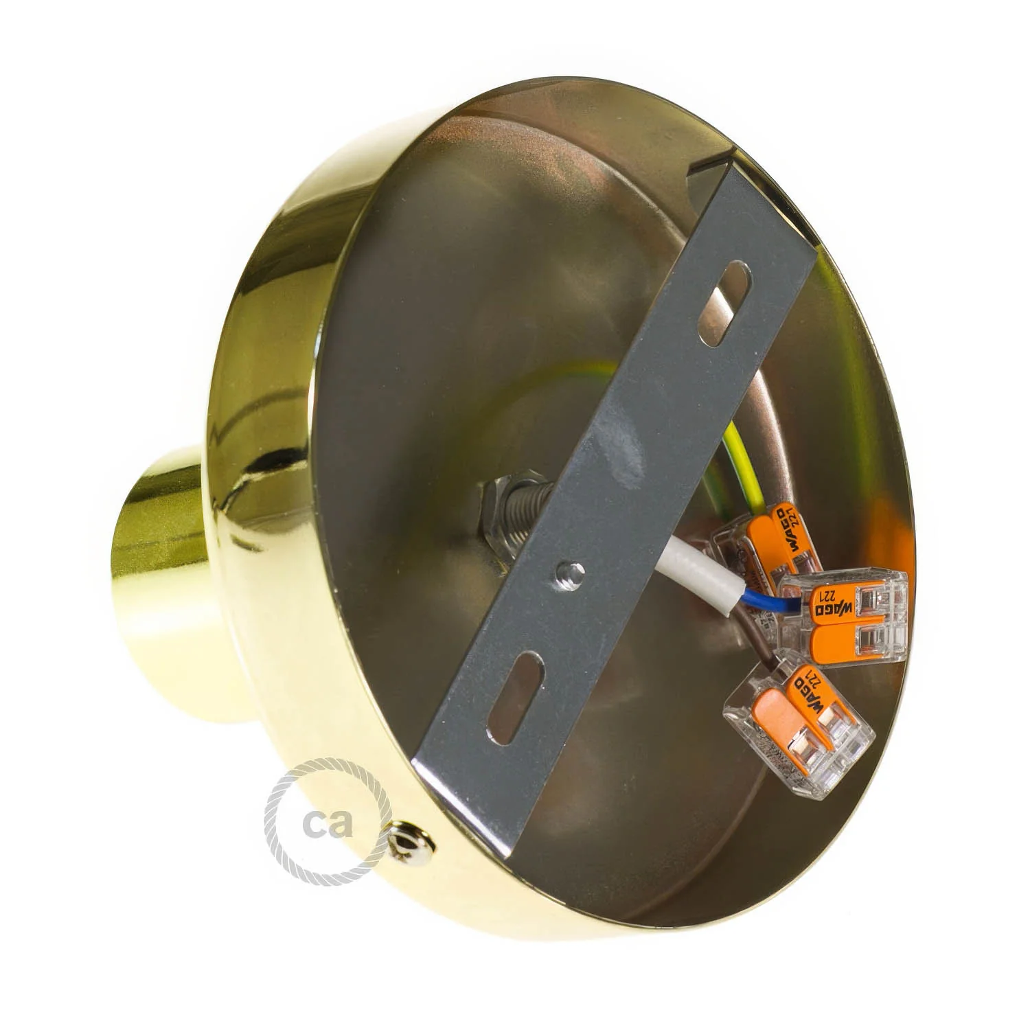 Fermaluce Metal, wall or ceiling flush light - Brass - Image 3