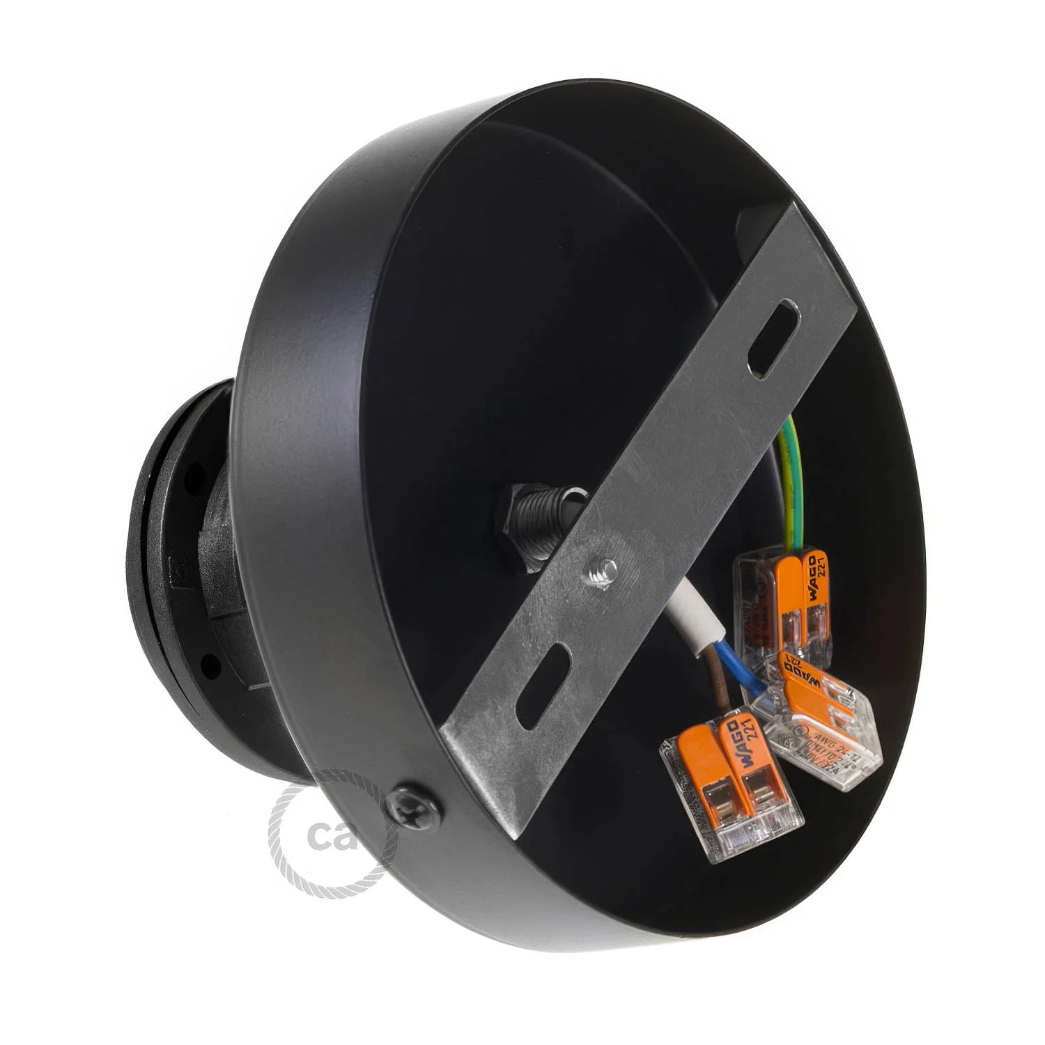 Fermaluce Metal with E27 threaded lamp holder, metal light point - Black - Image 2