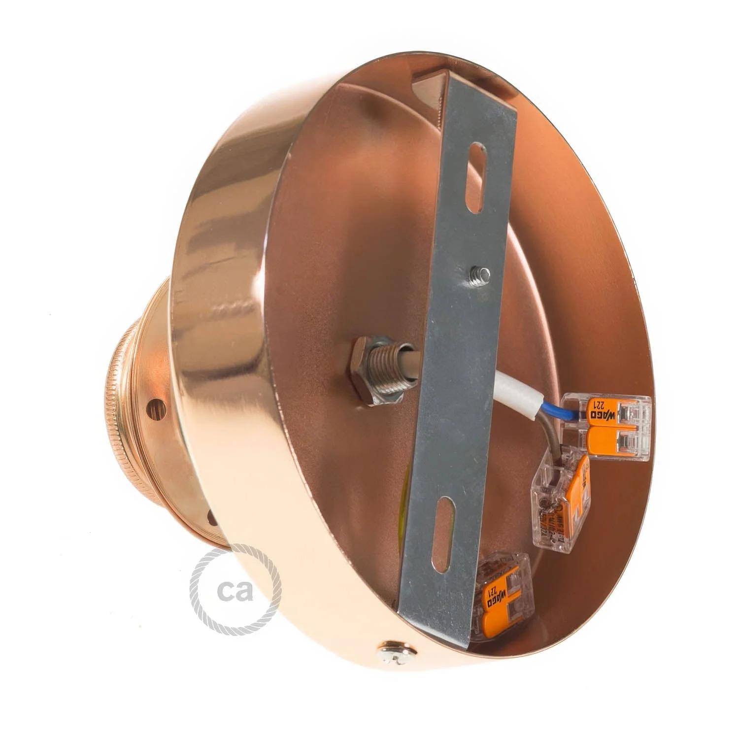 Fermaluce Metal with threaded lamp holder E27, metal light point - Copper - Image 2