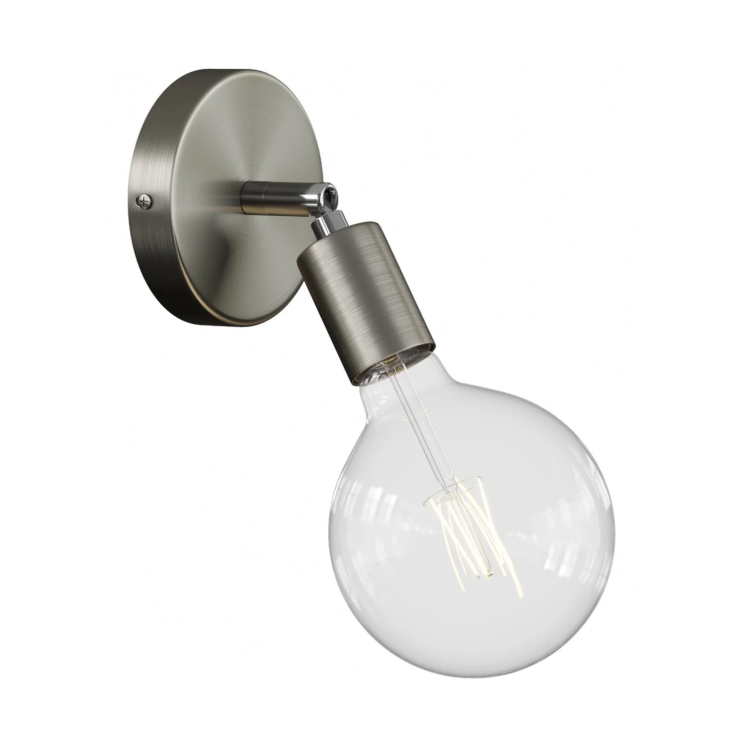 Fermaluce Metal 90°, adjustable light point for wall or ceiling – Satin titanium